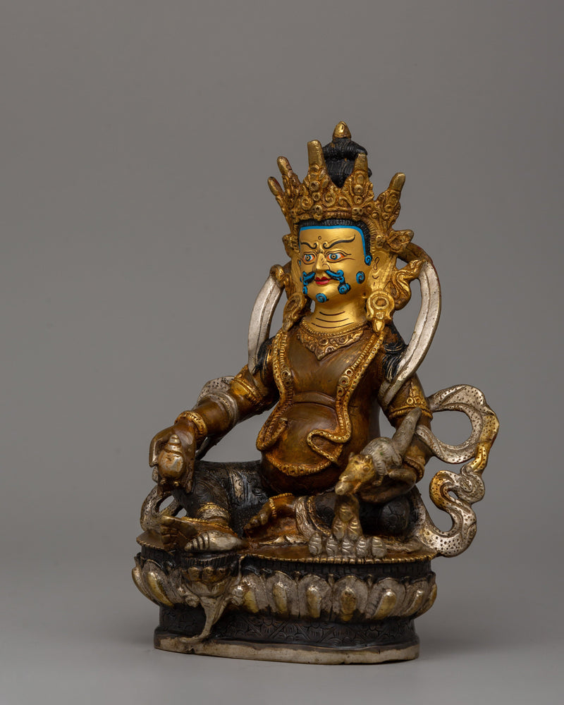 Dzambhala Buddhist Wealth Deity Statue | Tibetan Buddhist Shrine and Altar Decor