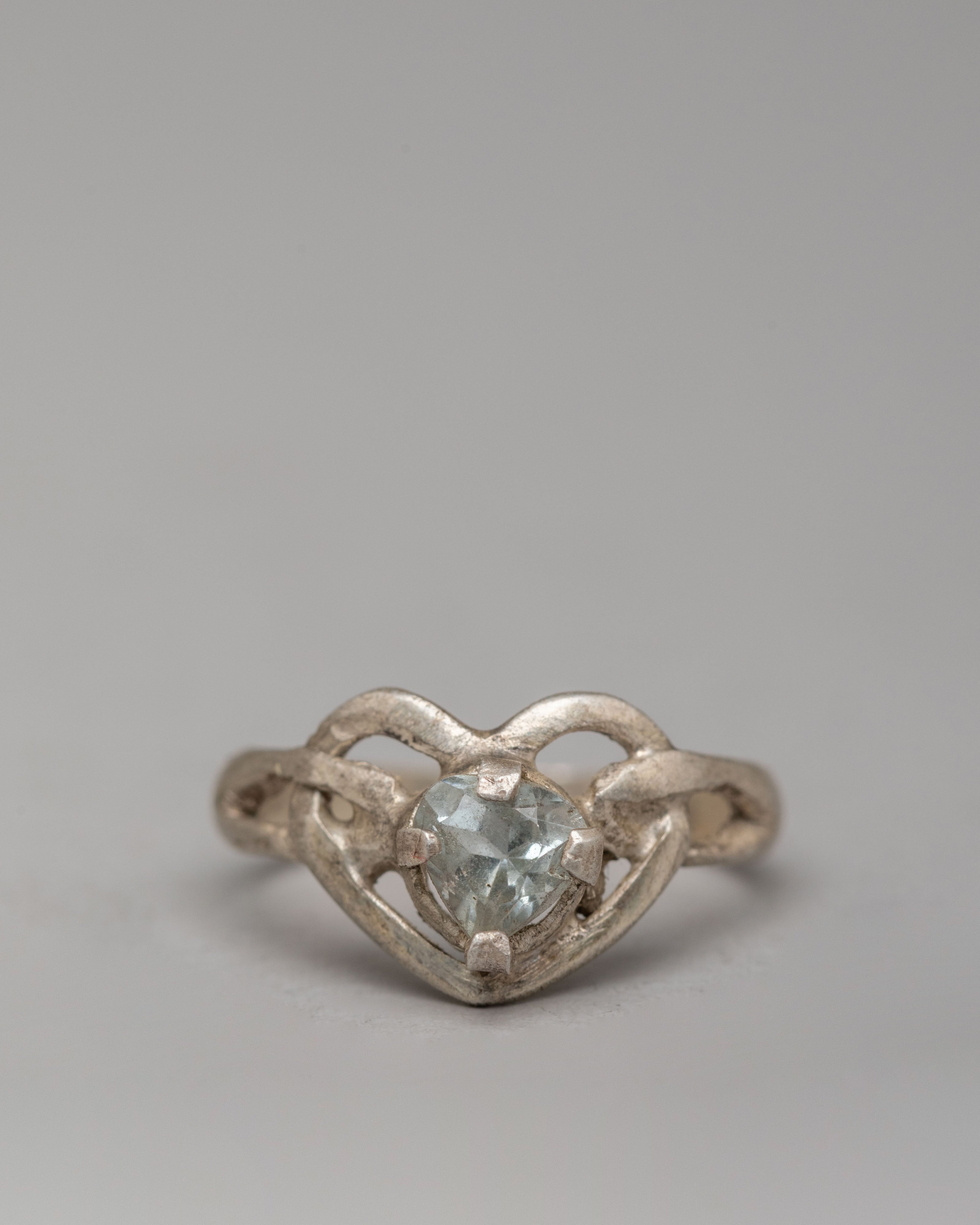 Three Piece Silver Ring Set | Handcrafted Natural Zircon Rings