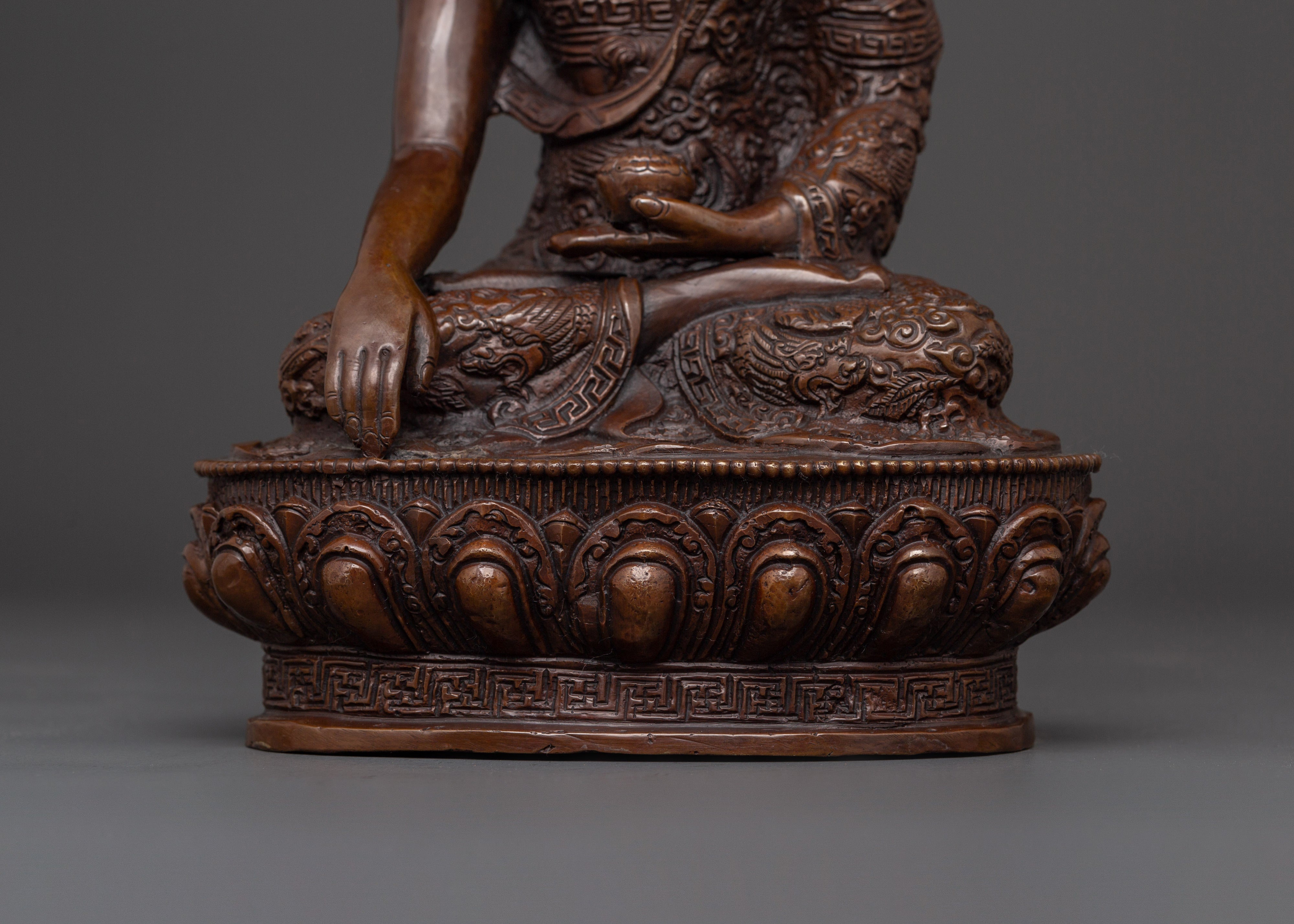 Shakyamuni Buddha Meditation Statue | Handcrafted Oxidized Copper Figurine
