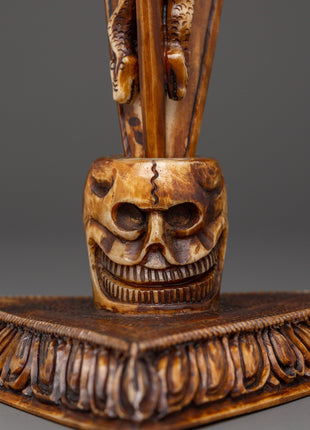 Wrathful Deity Phurba - Yak Bone Ritual Dagger
