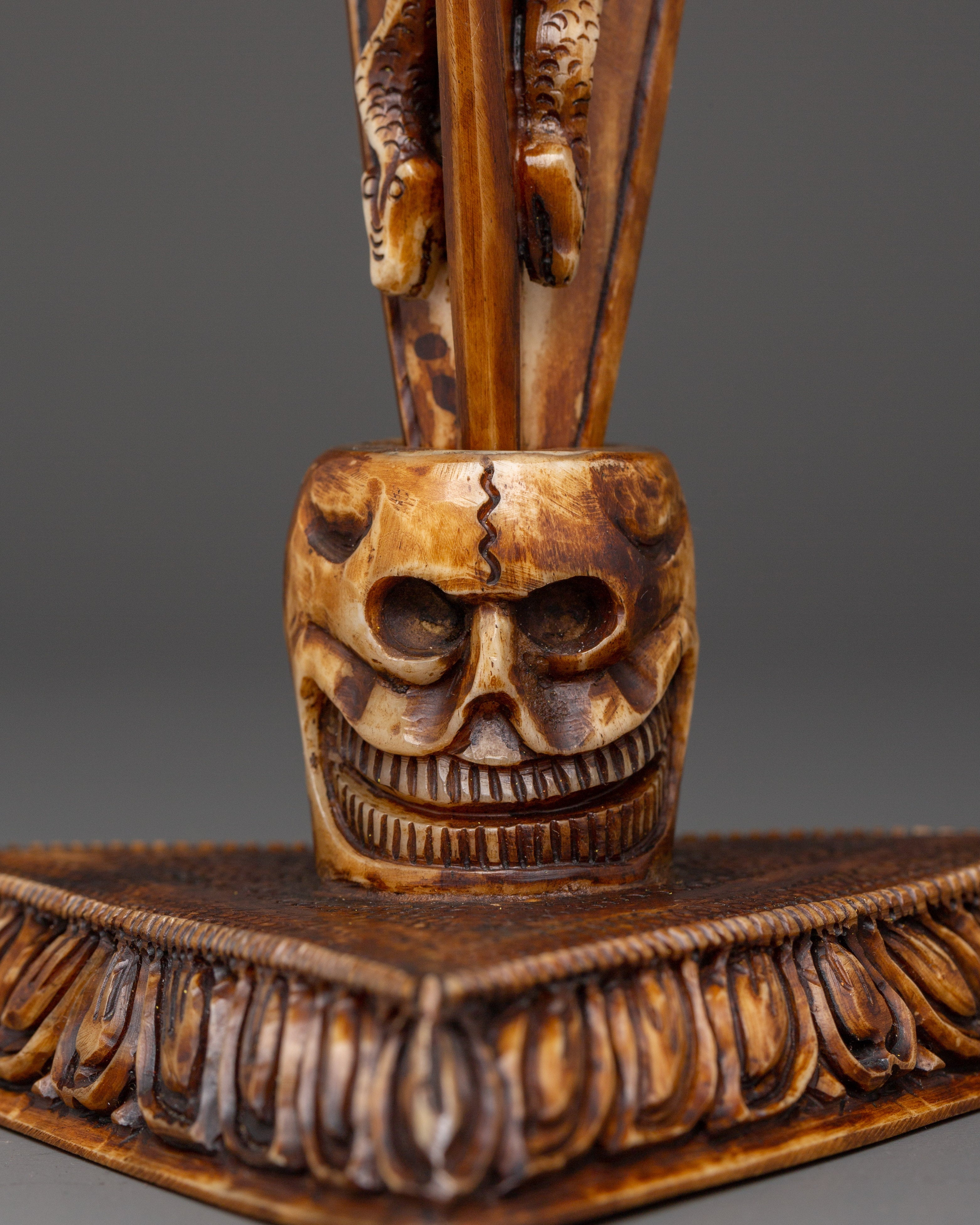 Wrathful Deity Phurba - Yak Bone Ritual Dagger