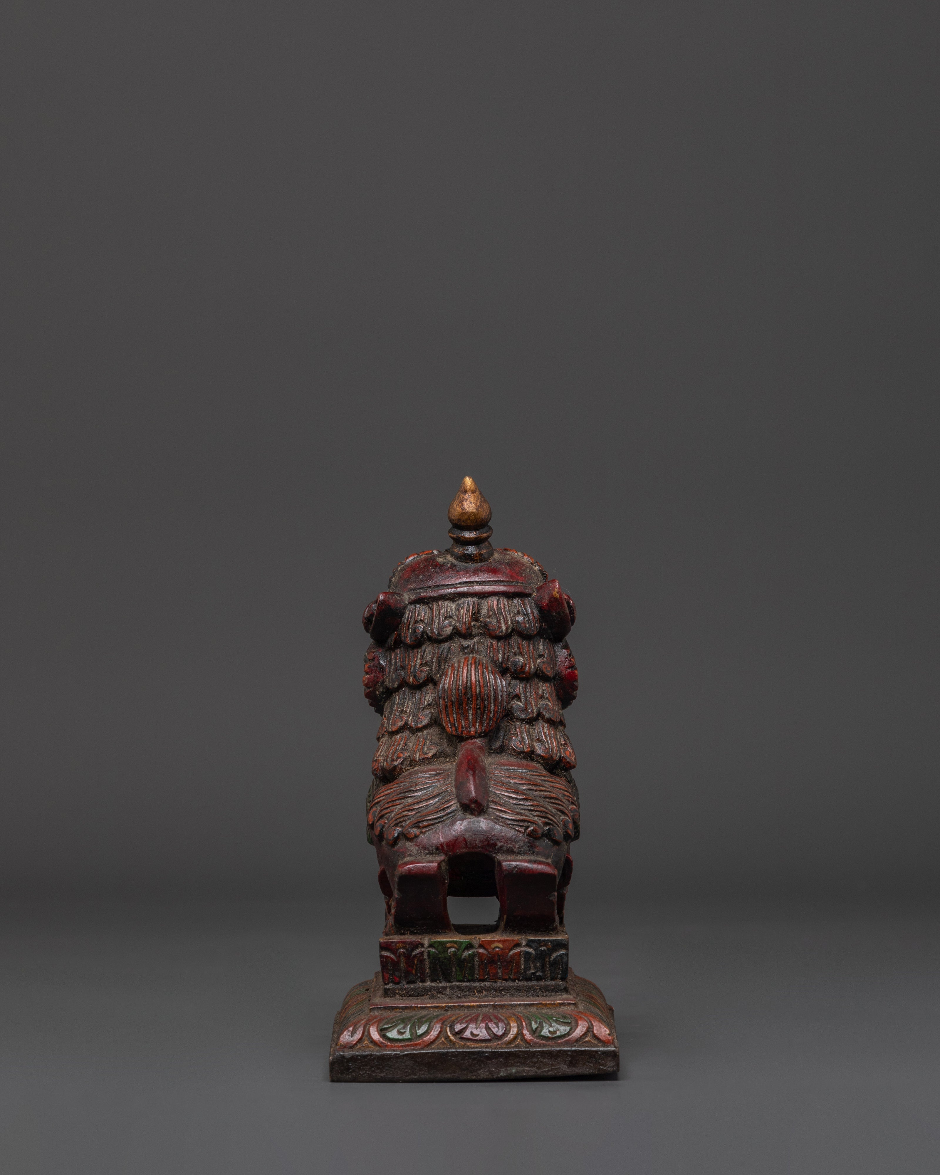 Sacred Copper Lion Statue Set | Spiritual Protection and Strength