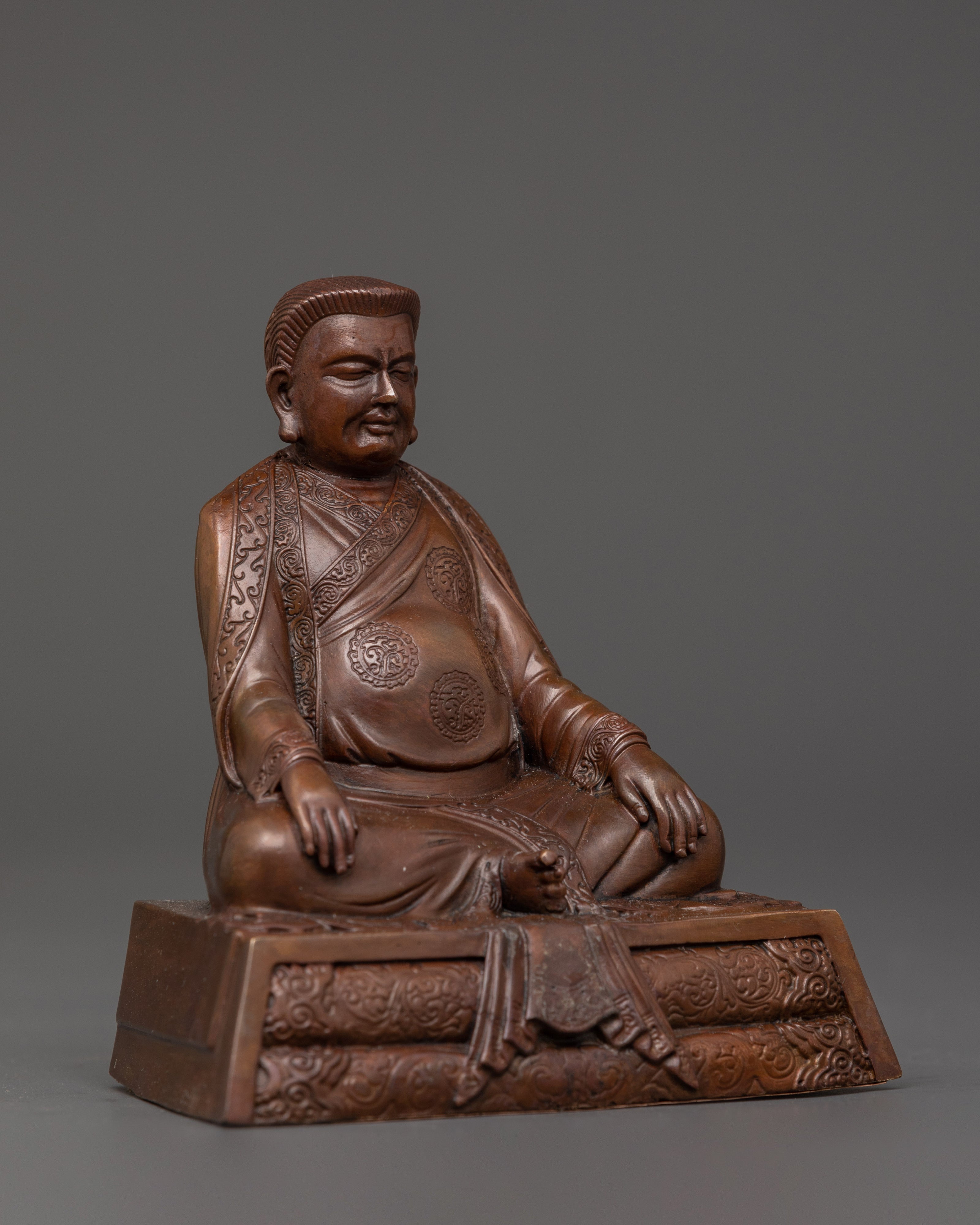 Oxidized Copper Marpha, Milarepa & Gompopa Set | Tibetan Buddhist Masters