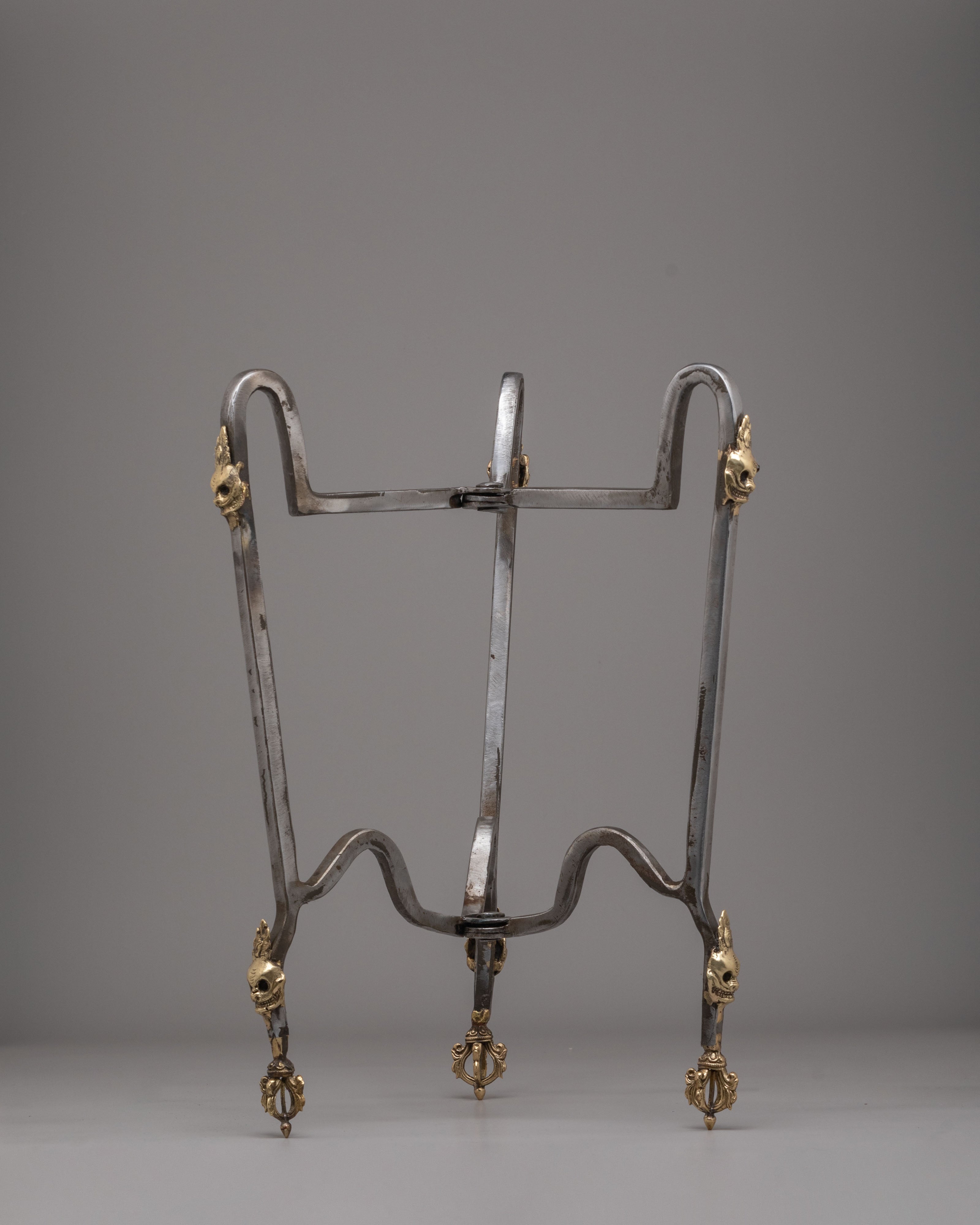 Handcrafted Kapala Stand | Sacred Tibetan Ritual Offering Vessel