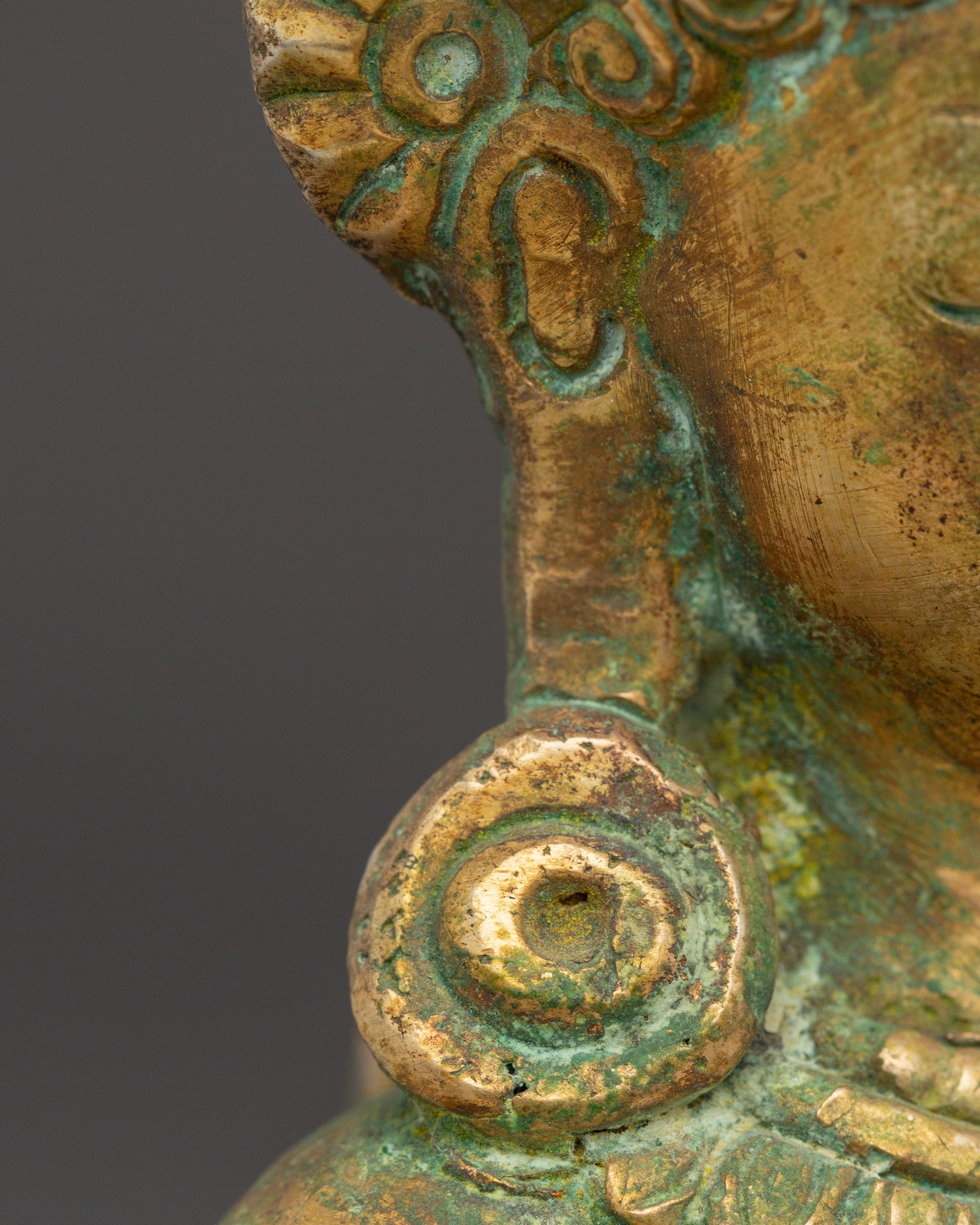 Standing Green Tara Copper Statue | Goddess of Compassion