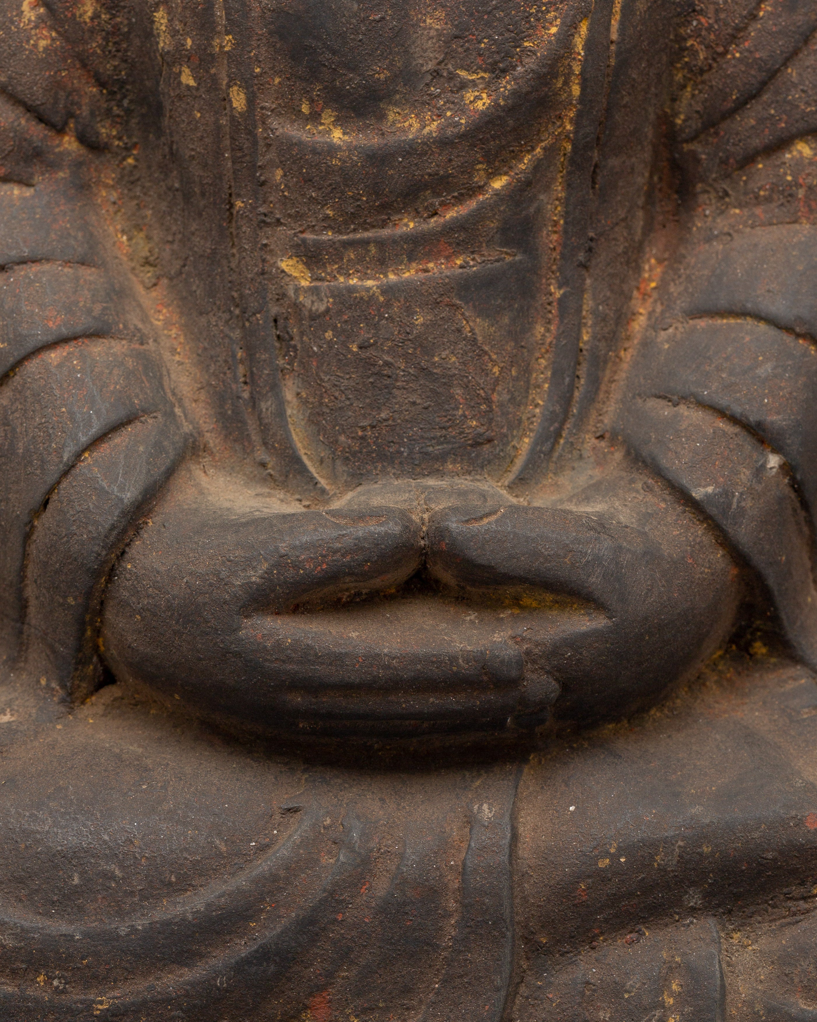 Handcrafted Wooden Amitabha Buddha Statue | Buddha for Altar and Meditation