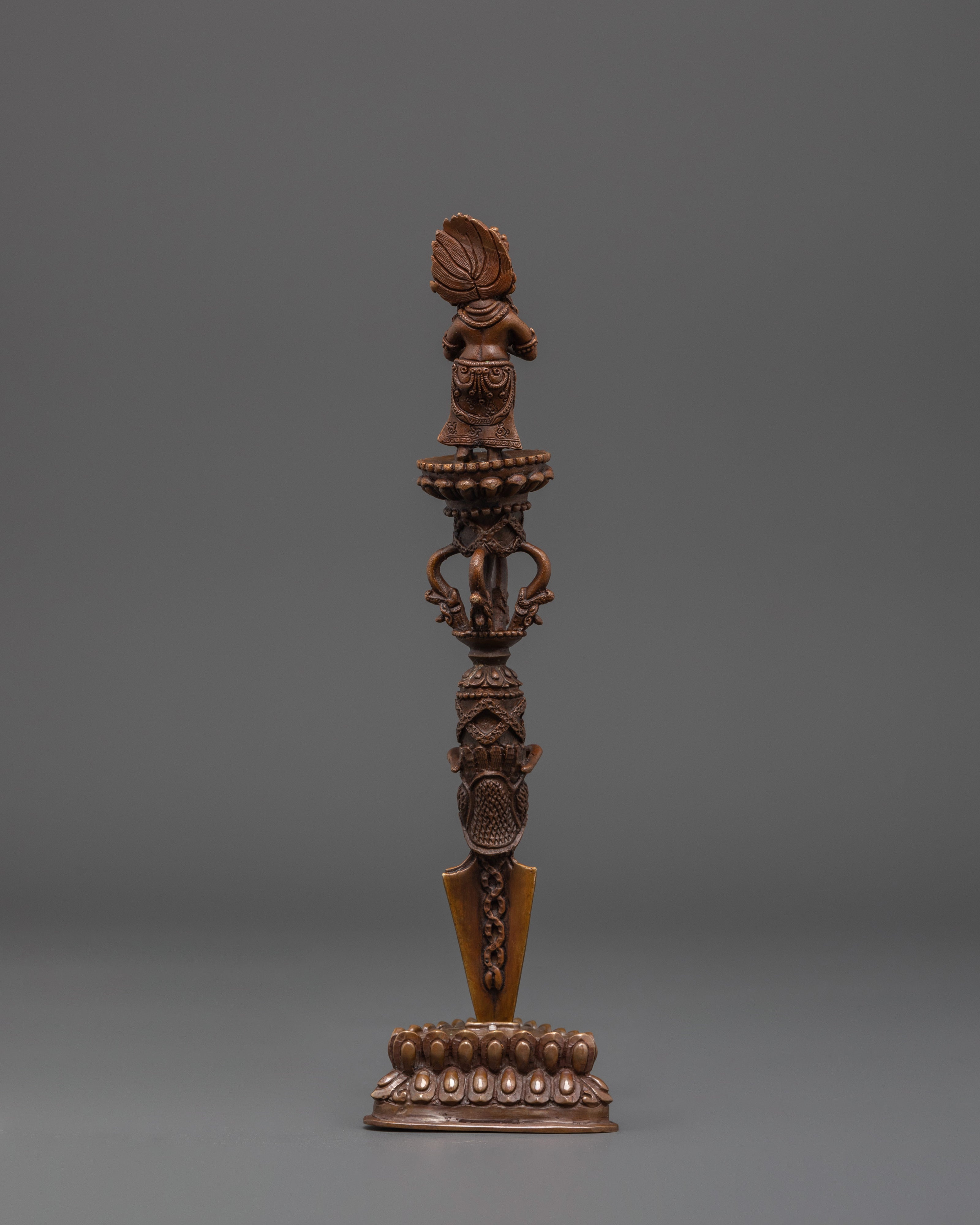 Tibetan Ritual Weapon Phurba | Buddhist Ritual Dagger for Meditation and Altar