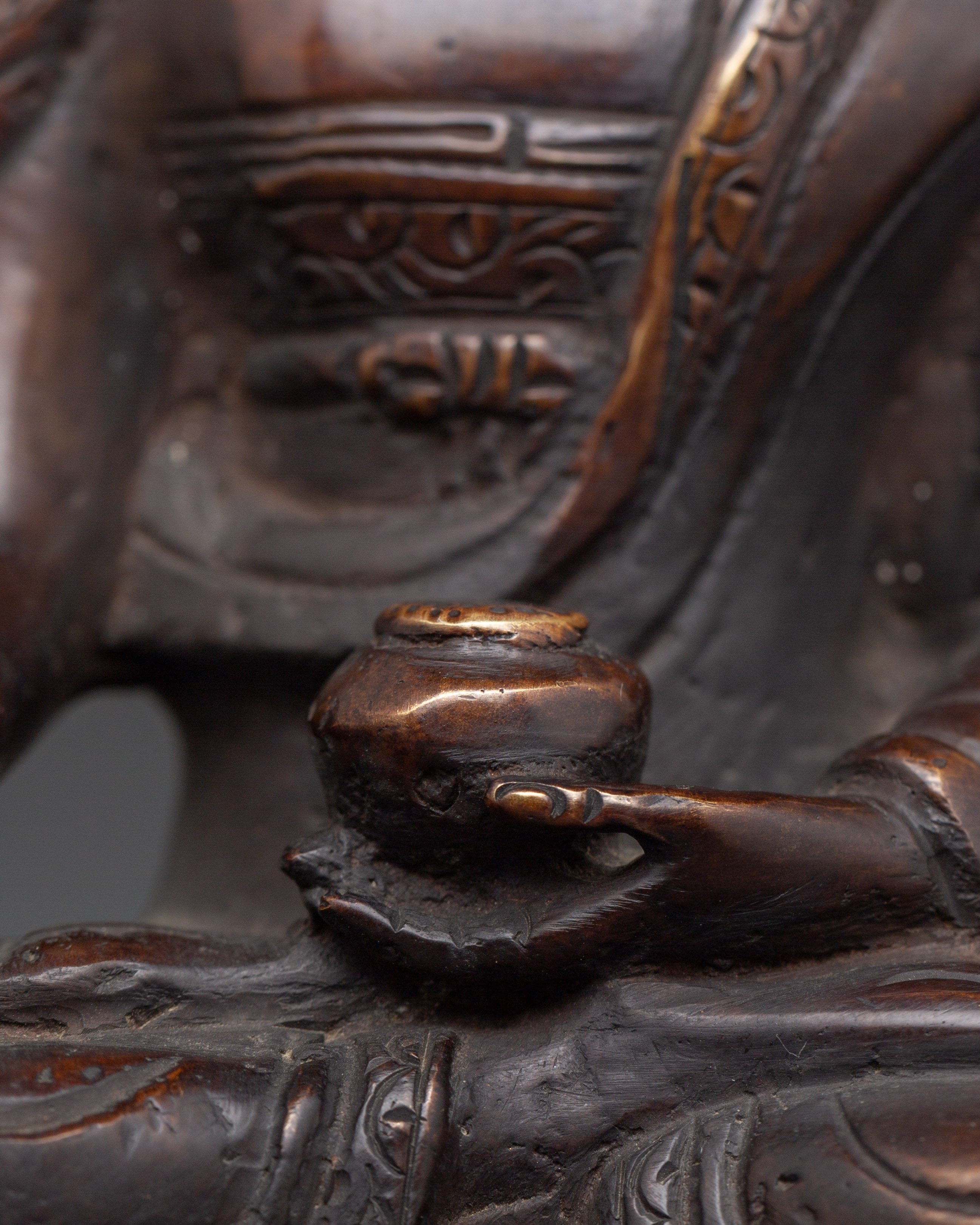 Enlightenment Buddha Shakyamuni | Oxidized Copper Buddha Statue