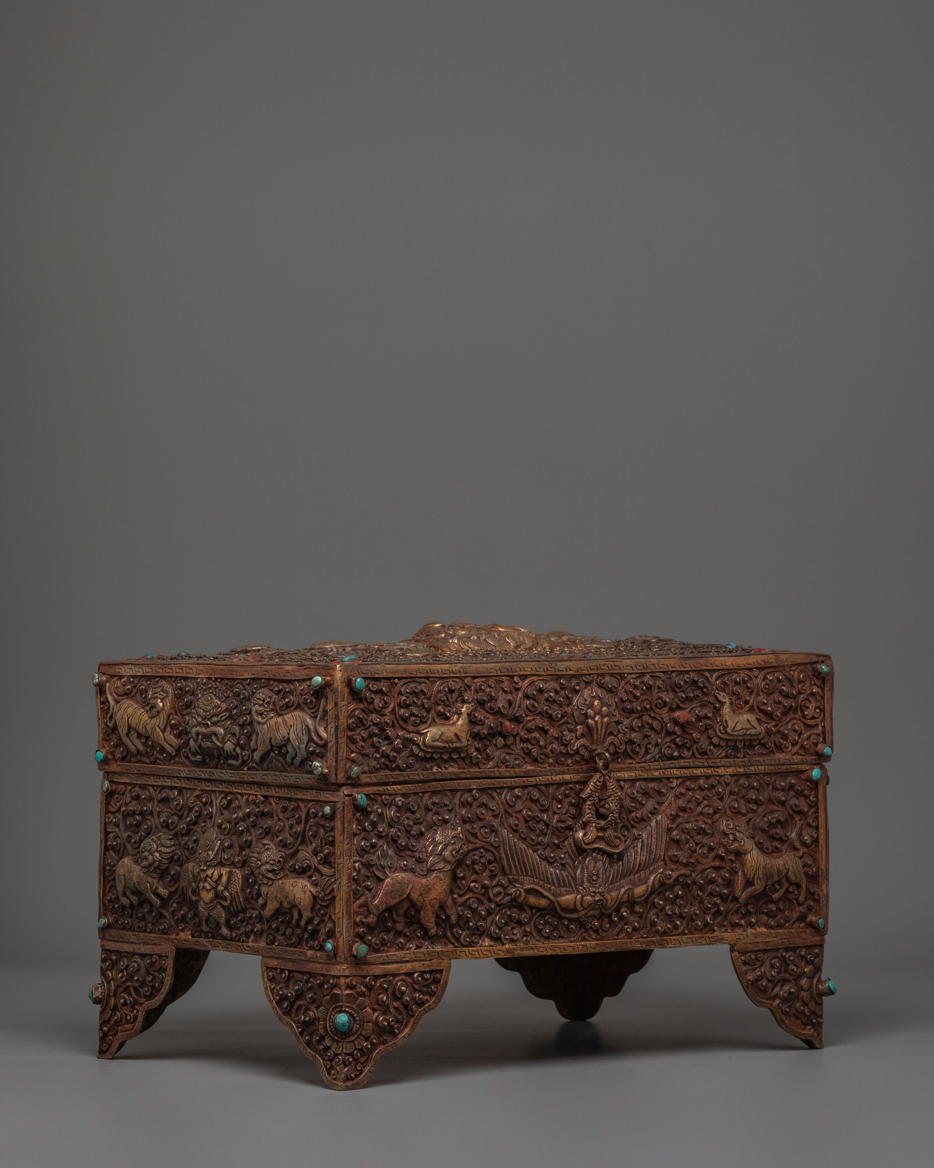 Avalokitesvara Carved Altar Box | Symbol of Wisdom