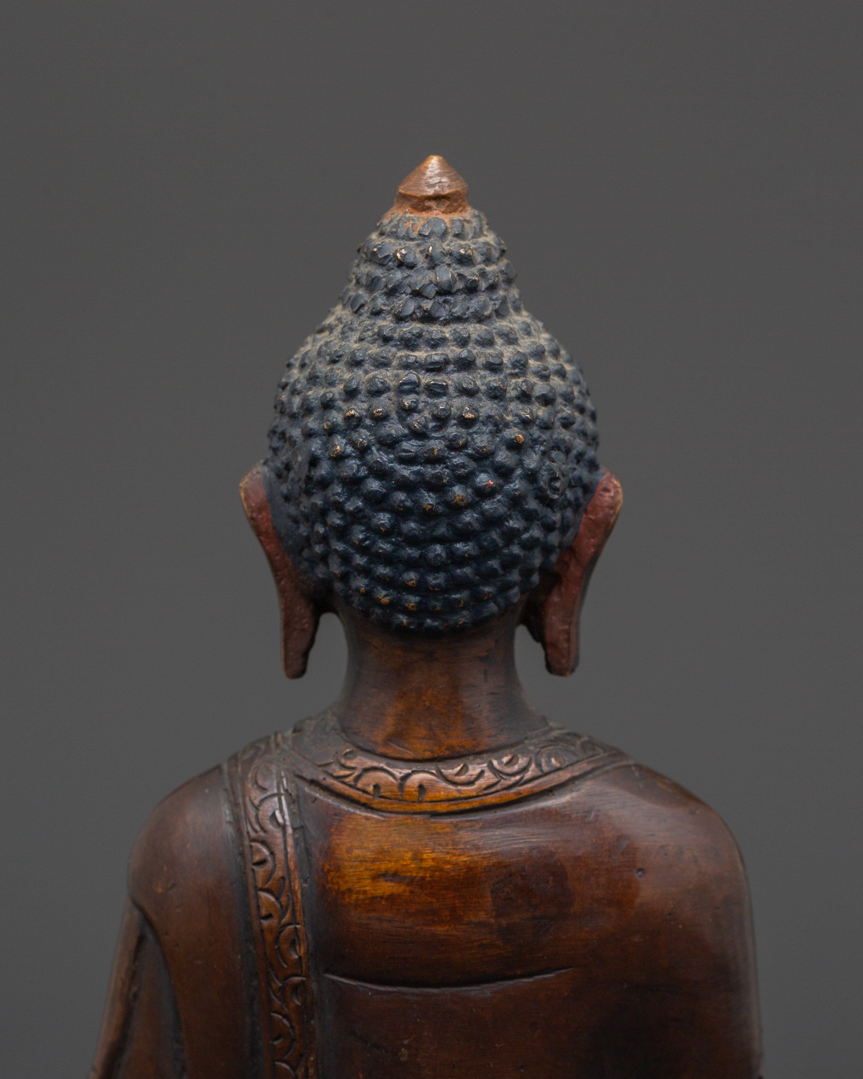 Enlightenment Buddha Shakyamuni | Oxidized Copper Buddha Statue