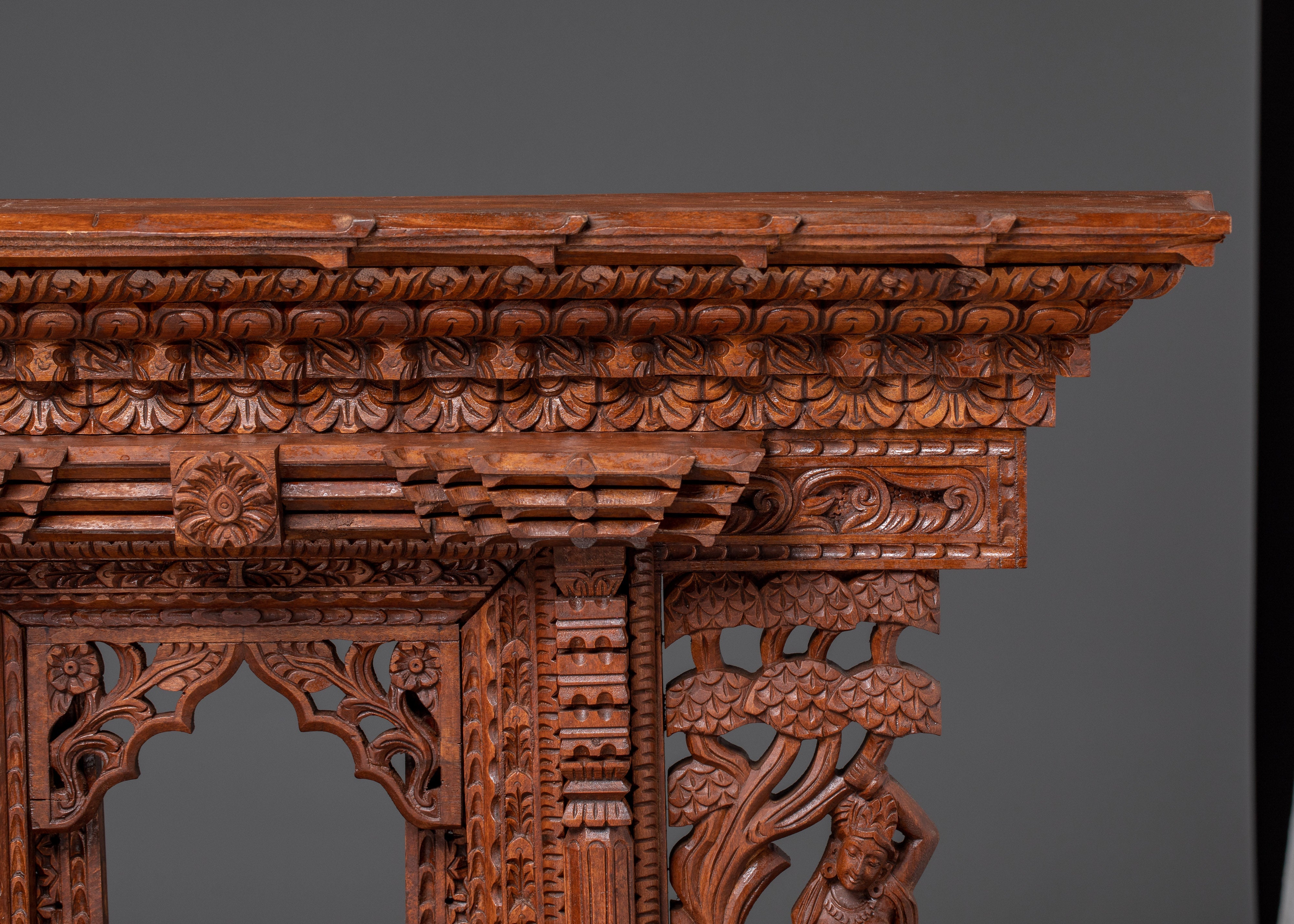 Handcrafted Wooden Sculpture Art | Detailed Carved Woodwork for Your Home