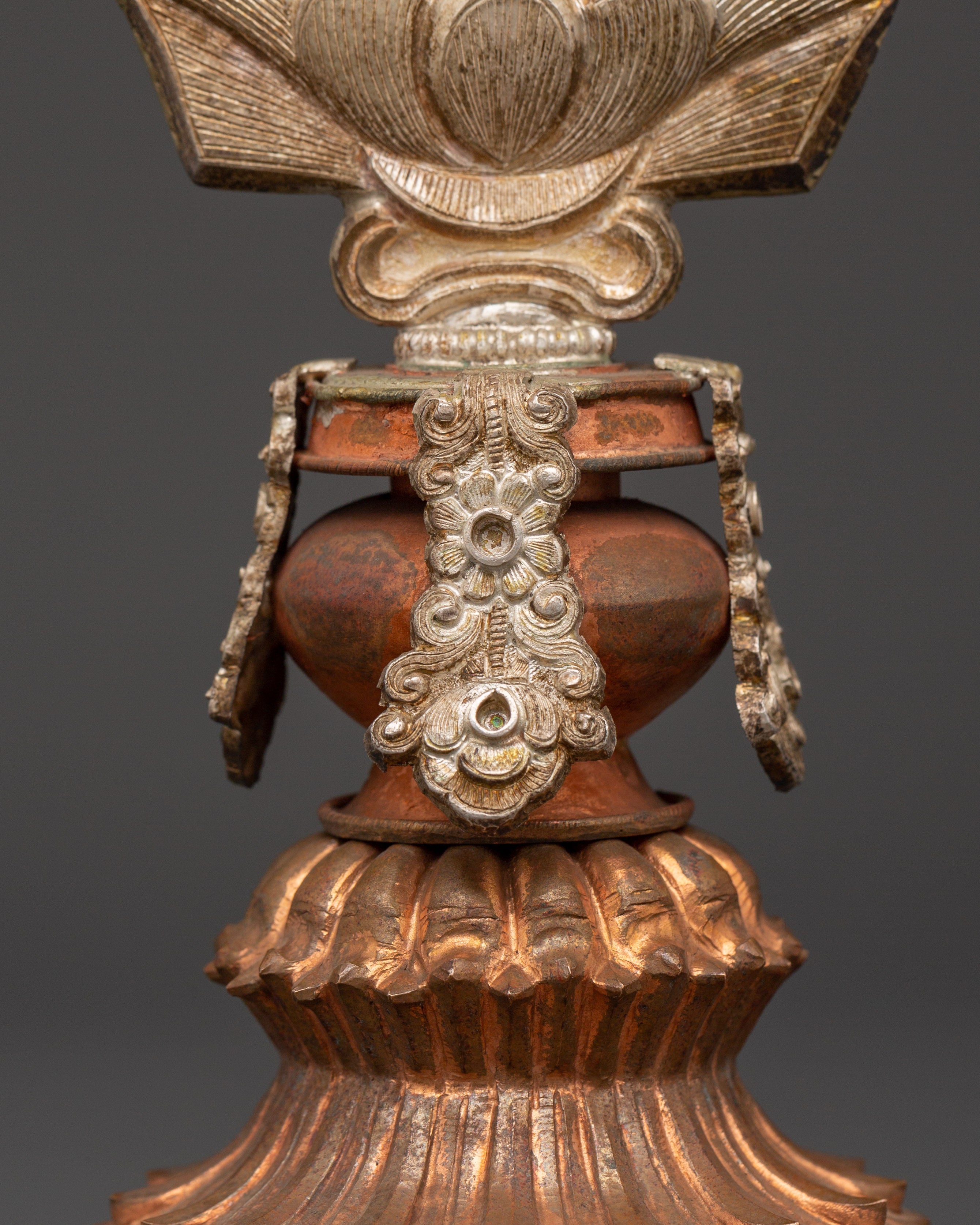 Buddhist Protection Symbol | Pure Silver & Copper Ritual Artifact