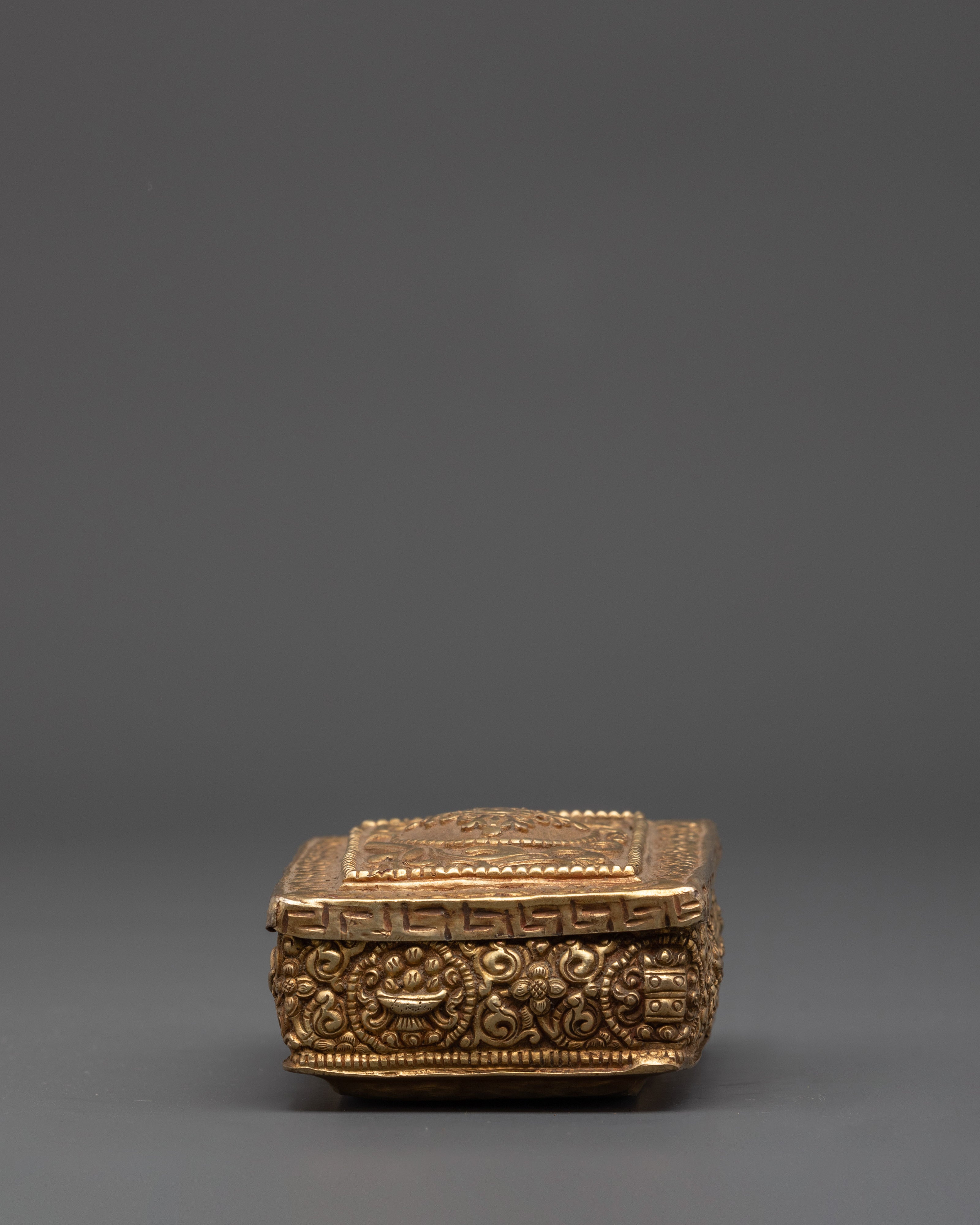 Decorative Gold Plated Keepsake Box | Elegant Copper Jewelry and Trinket Storage