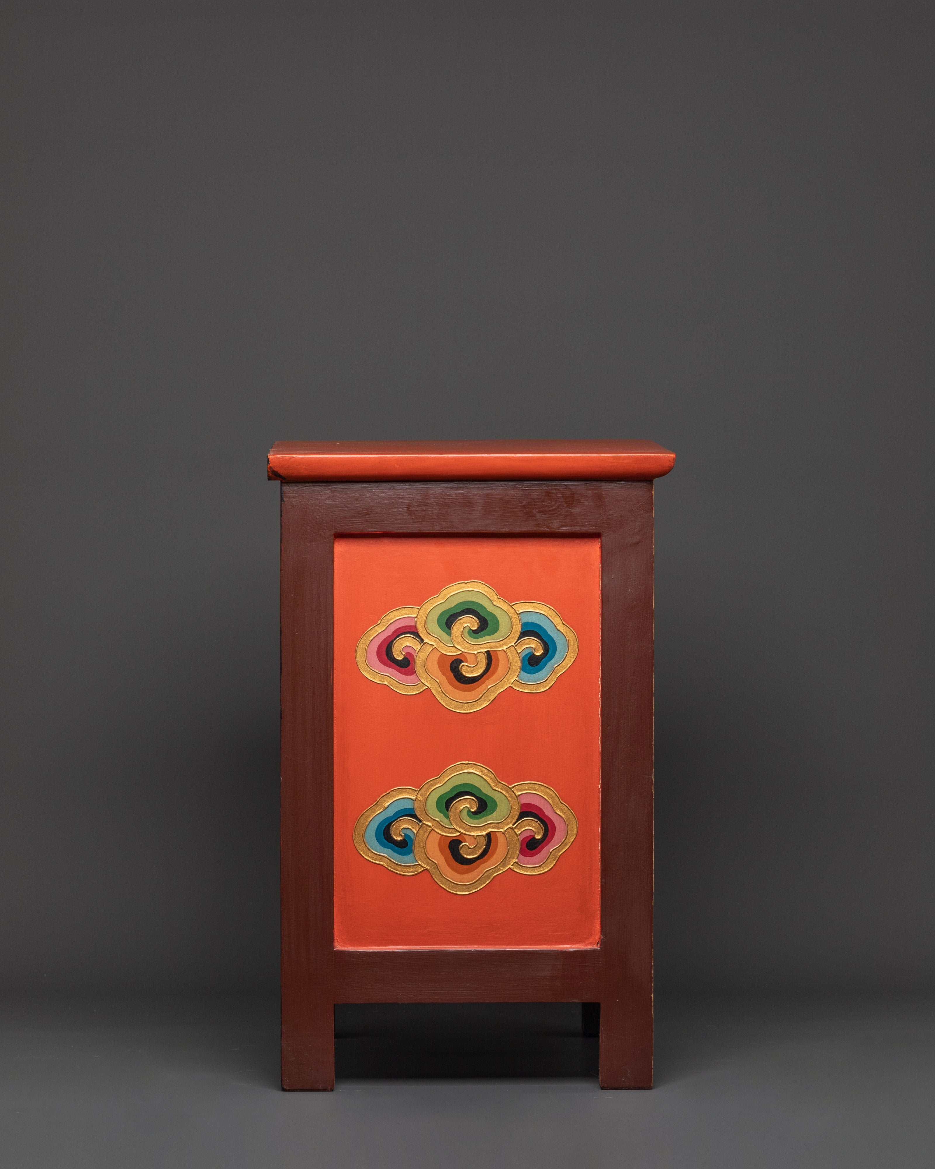 Tibetan Buddhist Drawer Box | Handcrafted Wooden Storage Box