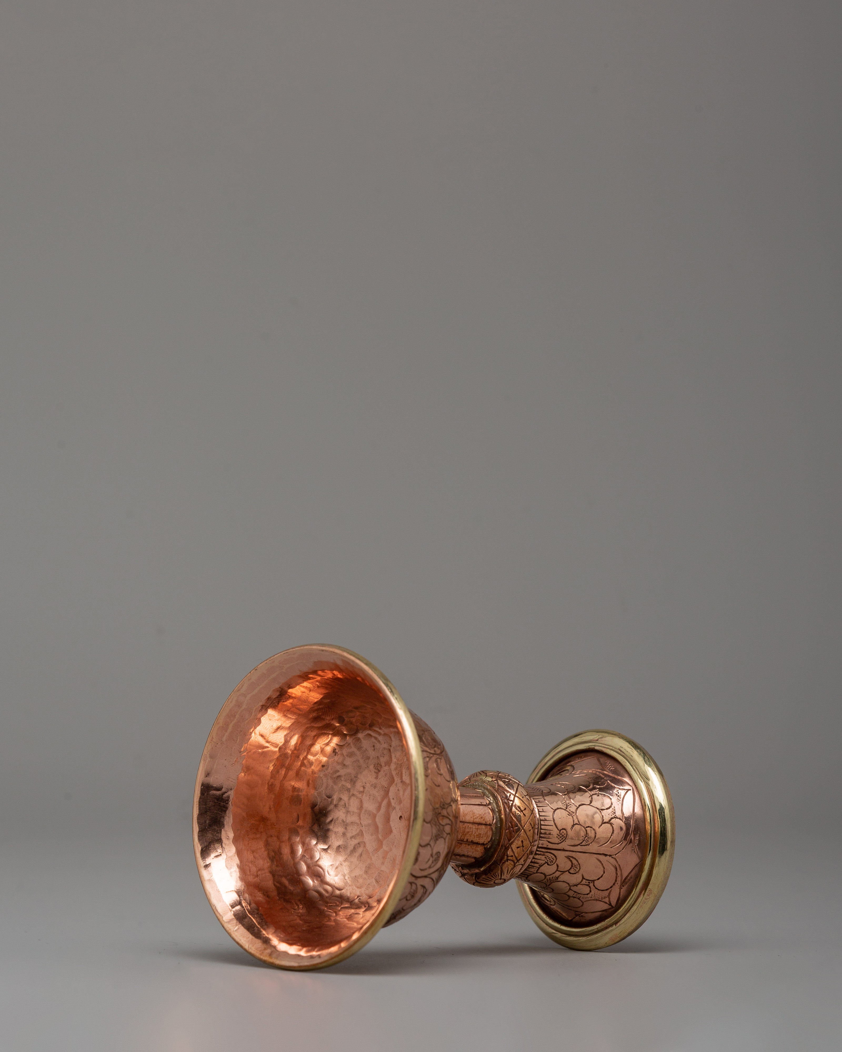 Handmade Copper Serkyem Offering | Tibetan Ritual Item