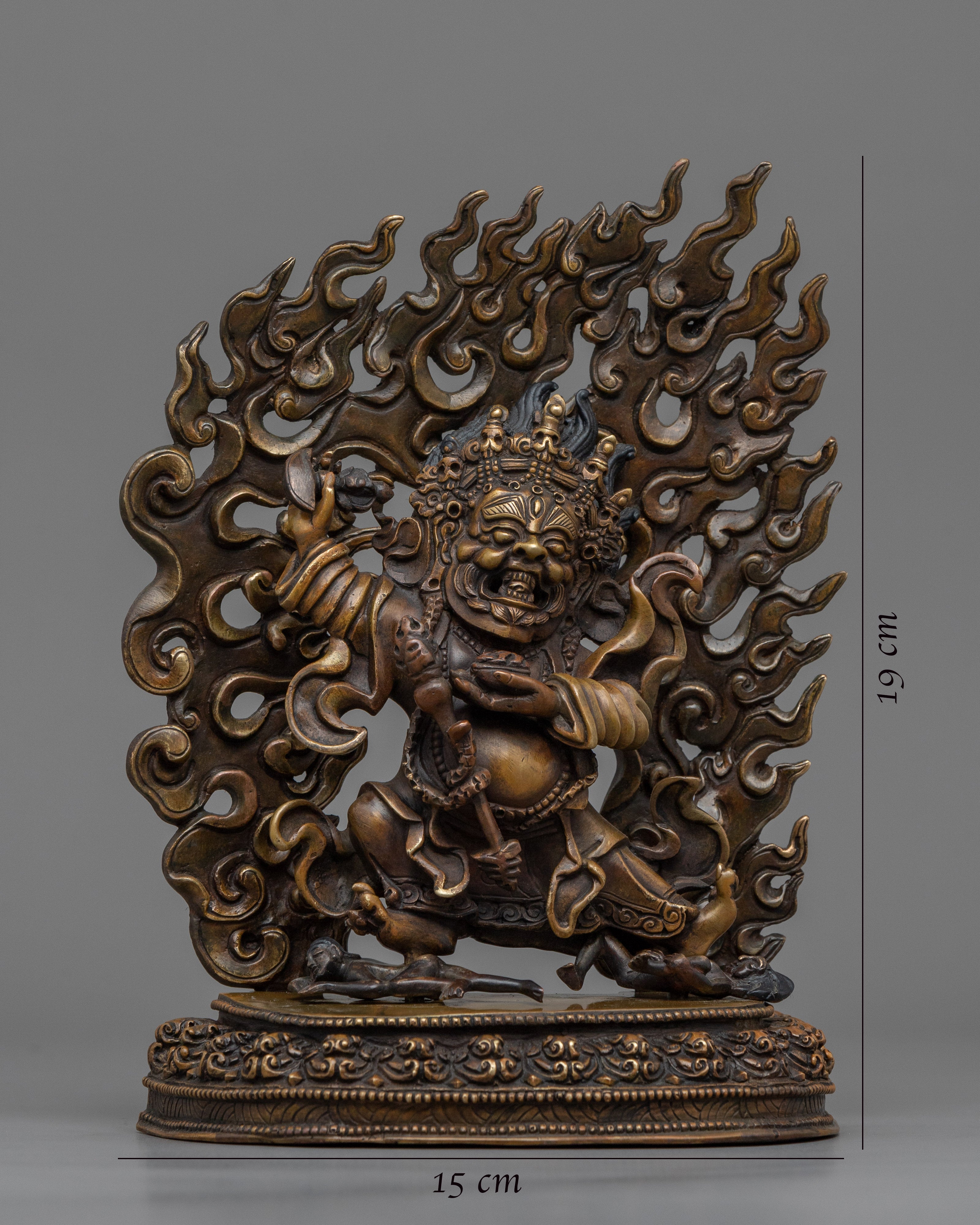 Bernagchen Mahakala Statue | Buddhist Oxidized Copper Statue