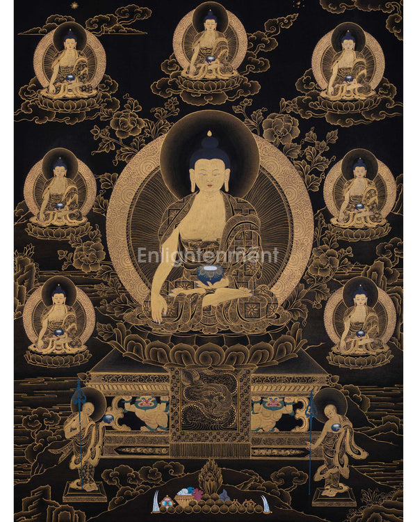 Eight Shakyamuni Buddha Thangka