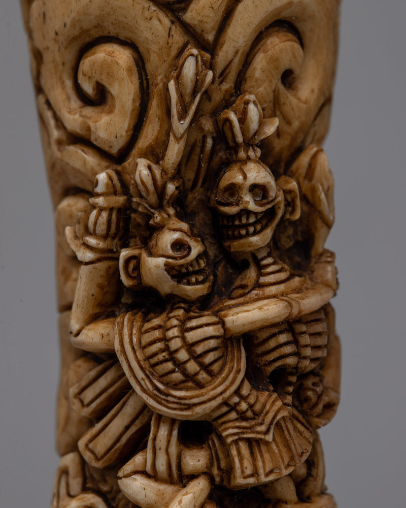 Citipati Tibet Bone Seal | Sacred Symbol Reflecting Buddhist Spirituality and Protection