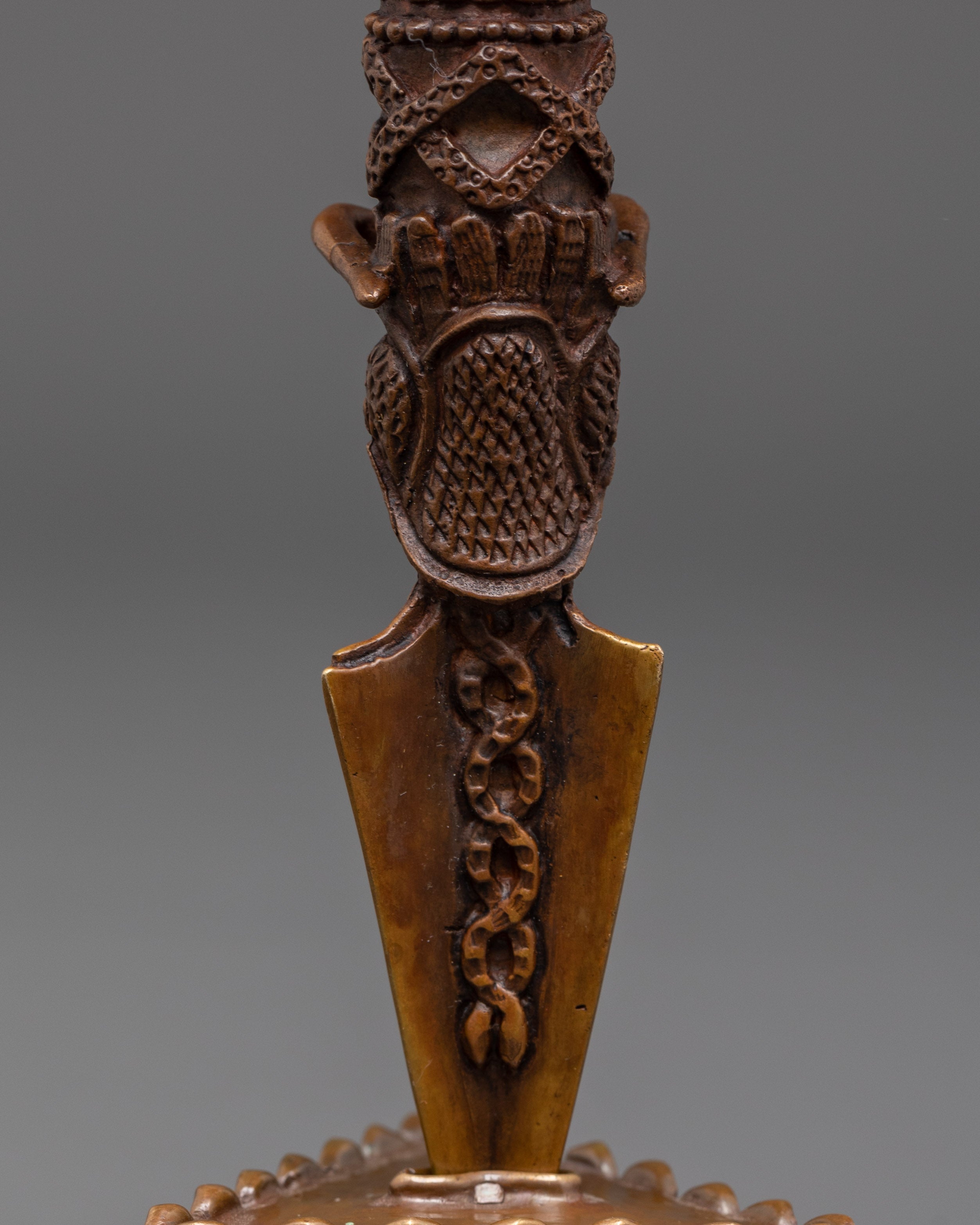 Oxidized Buddhist Phurba | Tibetan Ritual Tool