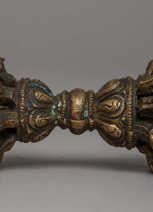 Tibetan Bronze Ritual Bell & Vajra | Spiritual Instruments for Buddhist Practices