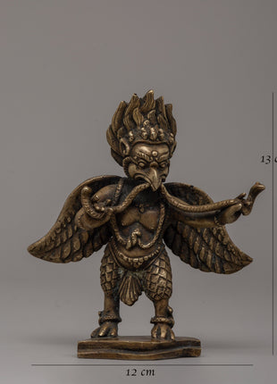 Majestic Bronze Garuda Statue | Handcrafted Spiritual Altar Decor