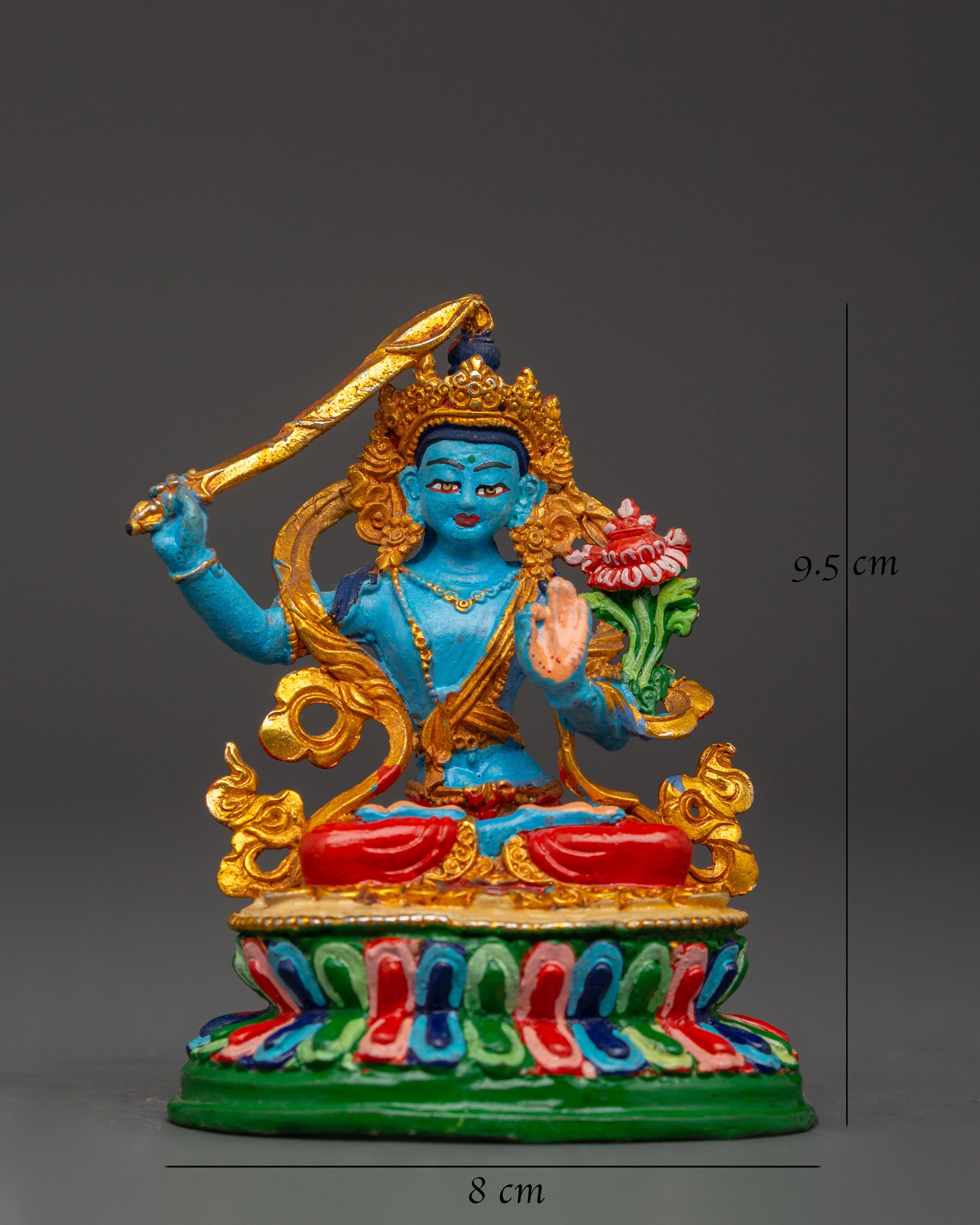 Manjushri Gold Plated Idol | Home Decor
