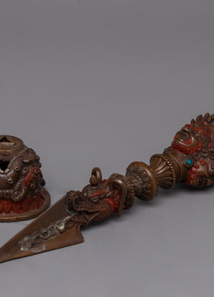 Dorje Phurba Practice Ritual Item | Handcrafted Spiritual Tool Enhancing Ceremonial Decor