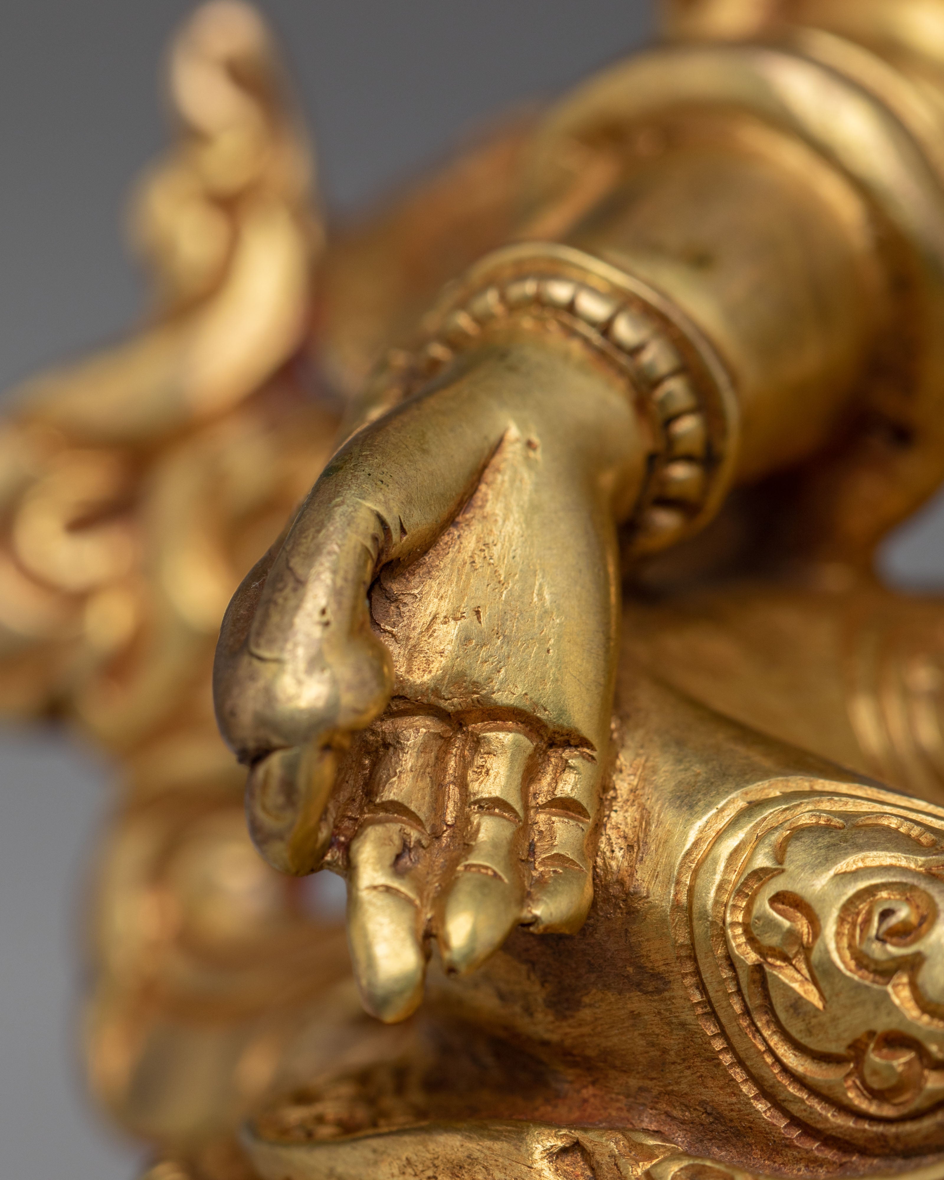 Tibetan Green Tara Deity Figurine | Traditional Tibetan Artwork