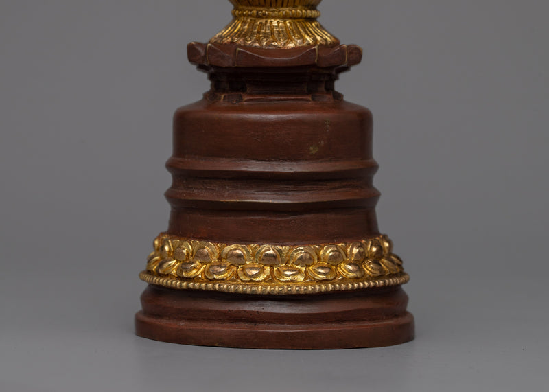 Stupa Tibetan Relic Shrine Decor | Sacred Relic Holder of Buddhist Symbolism and Rituals