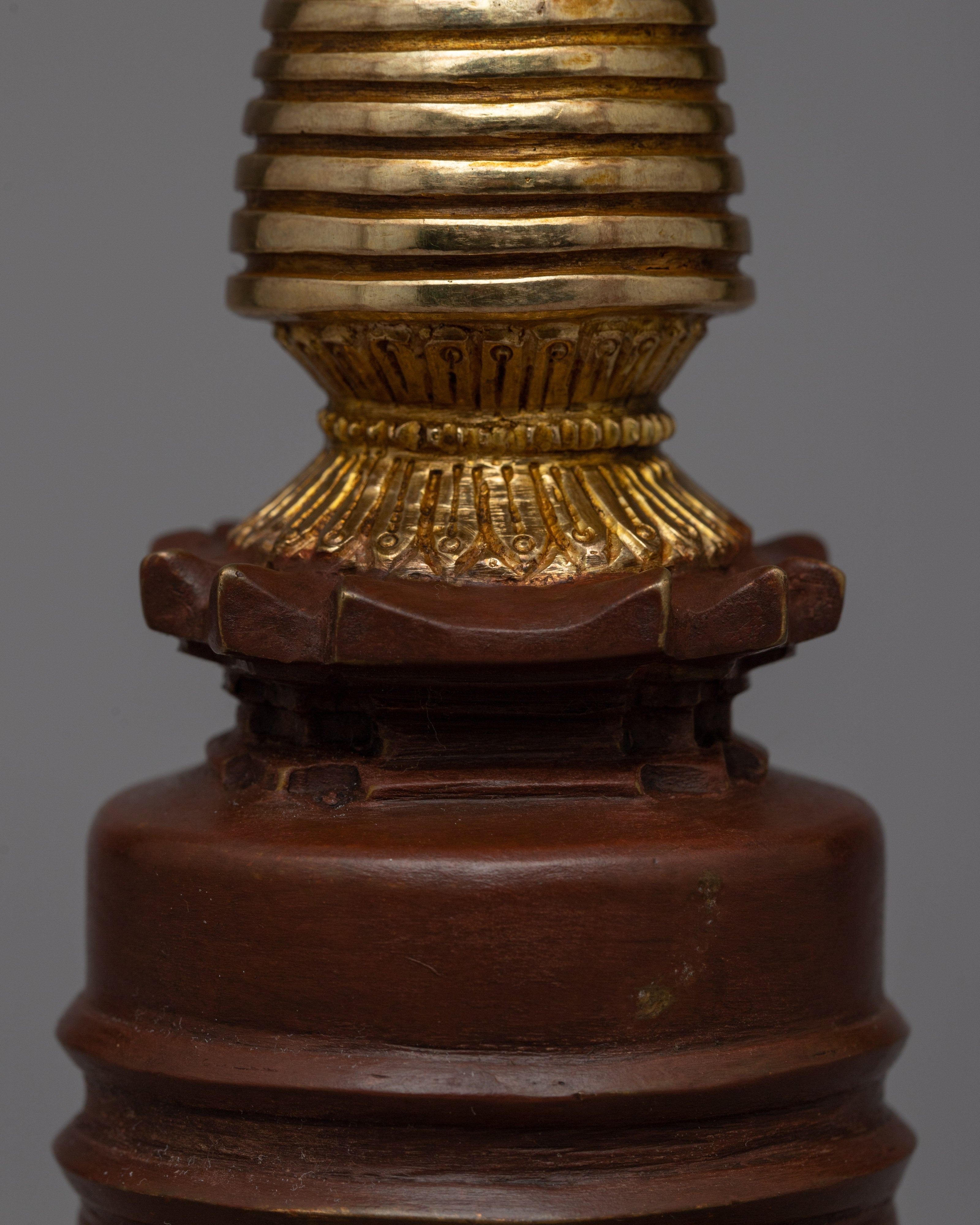 Stupa Tibetan Relic Shrine Decor | Sacred Relic Holder of Buddhist Symbolism and Rituals