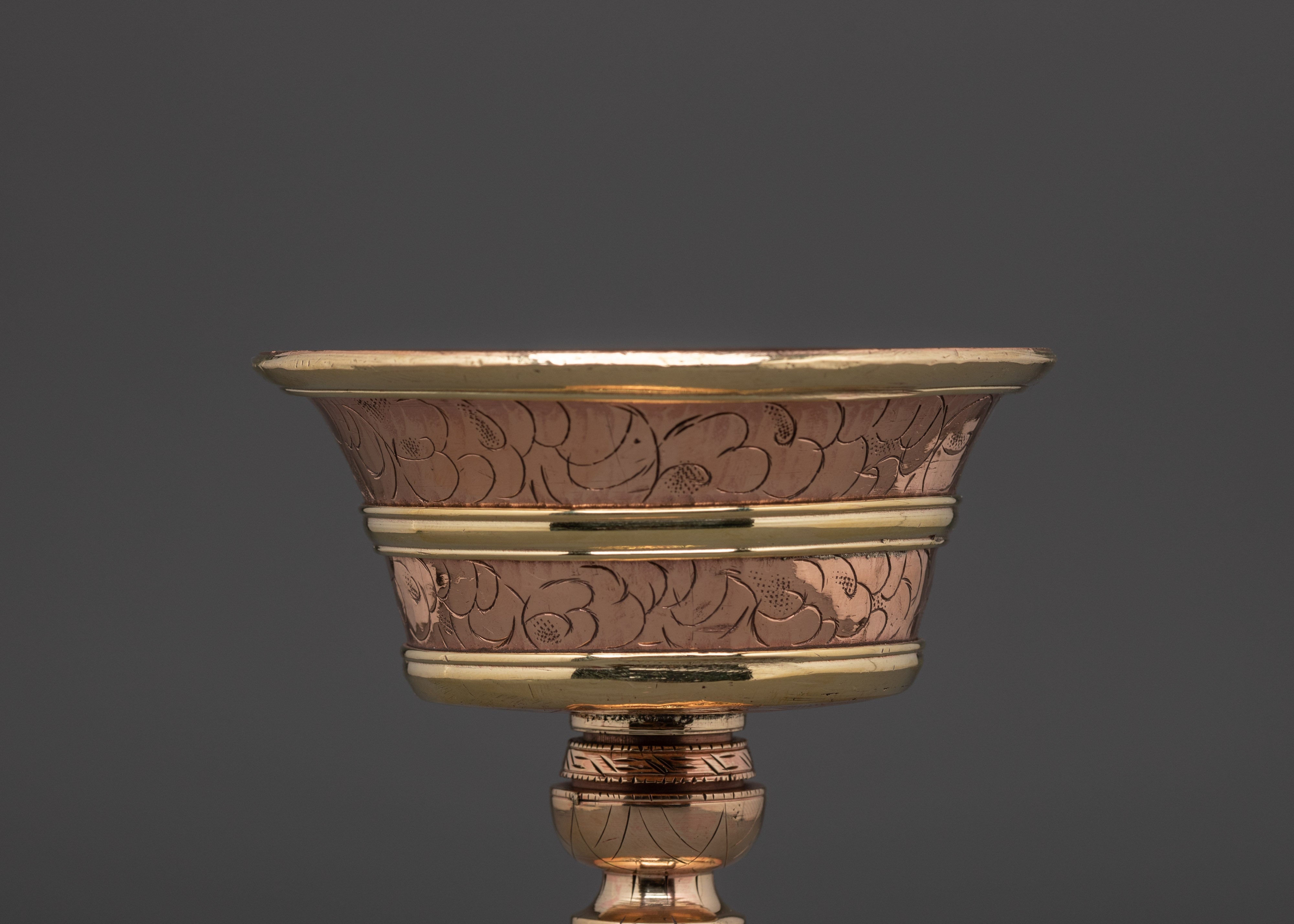 Handcrafted Offering Butter Lamp Set | Copper & Brass Lamps for Buddhist Offerings