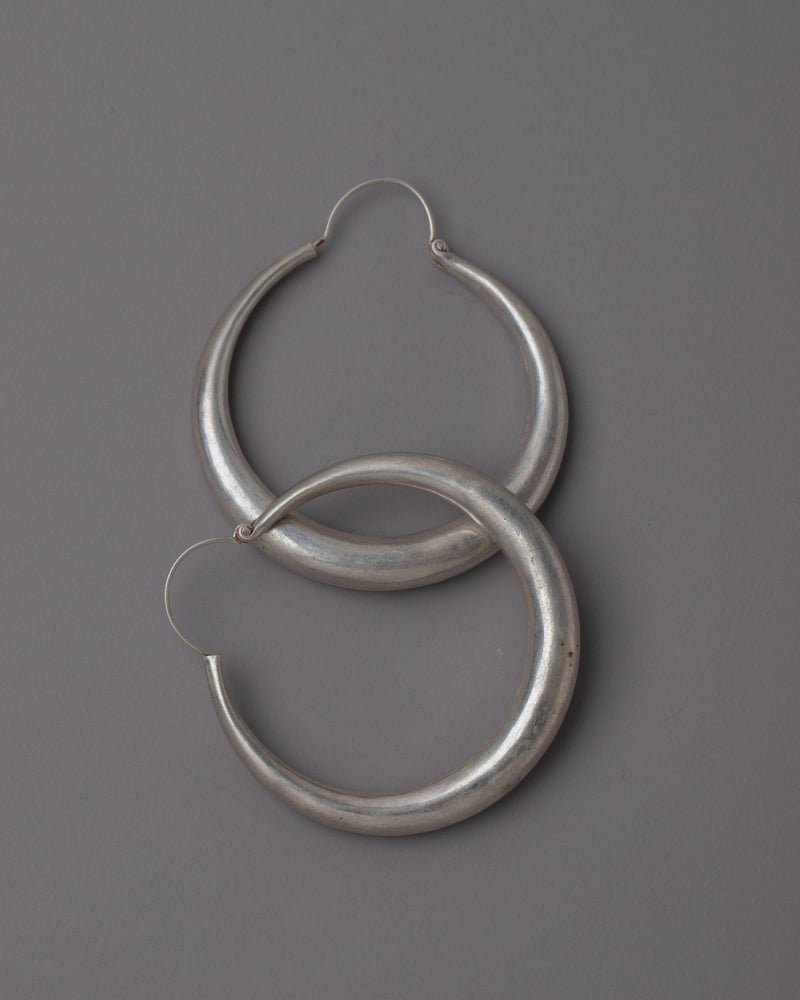 Silver Hoop Earrings | Handcrafted Earrings Enhancing Any Outfit with Elegant Silver Hoops