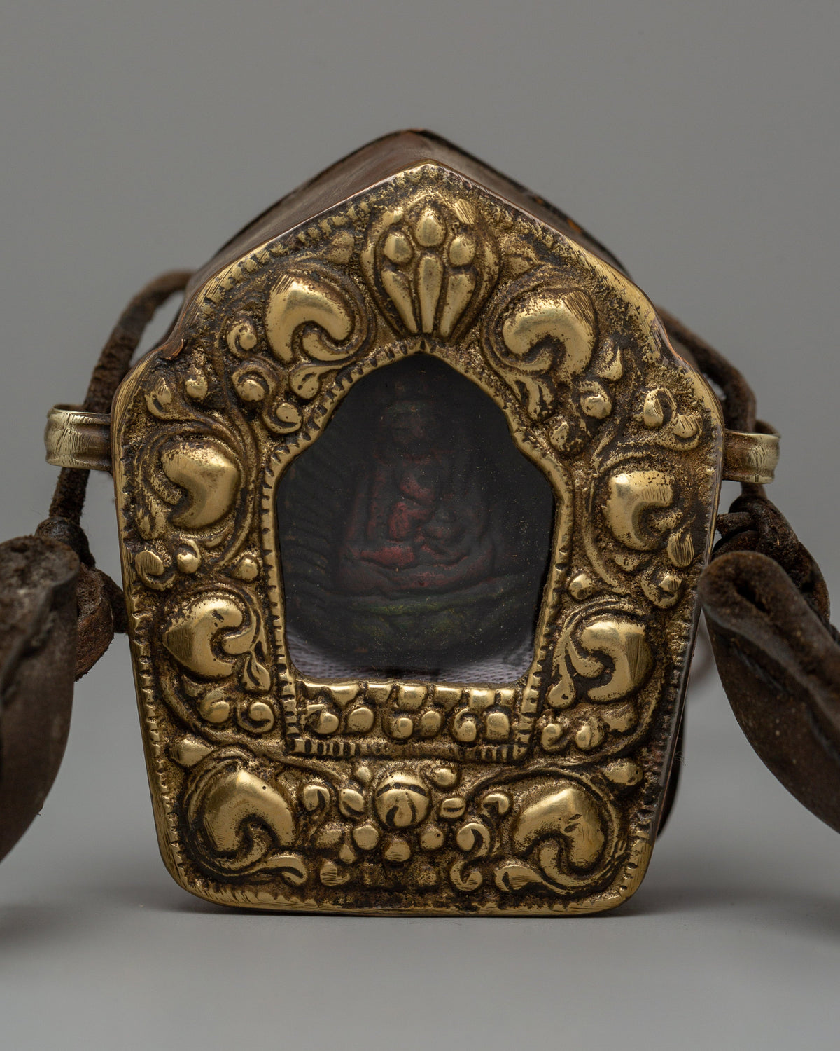 Gahu Instruments Buddhist Blessing Instrument Ghau Box | Sacred Amulet of Protection