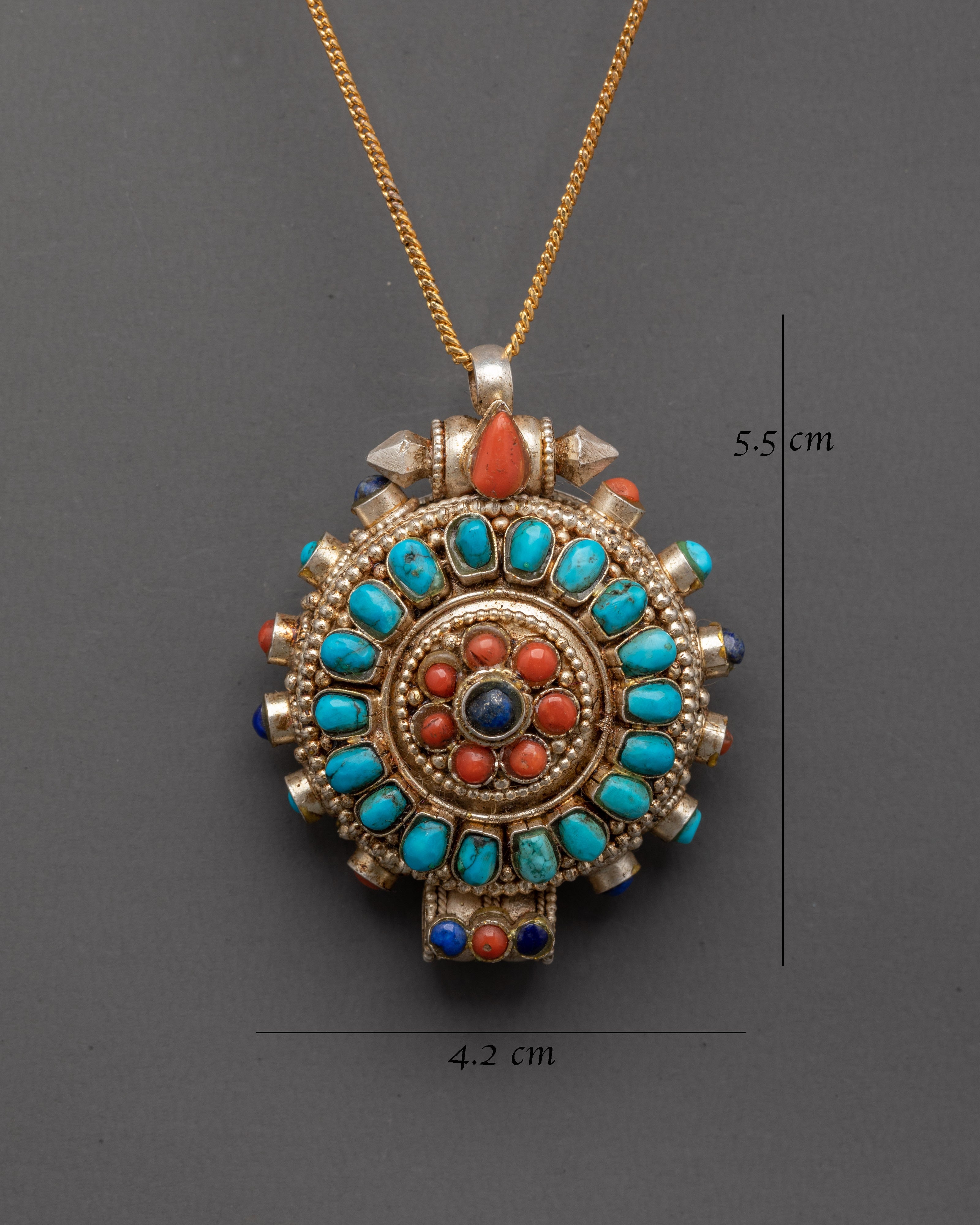 Tibetan Buddhist Ghau Box Locket for Accessory | Symbol of Protection