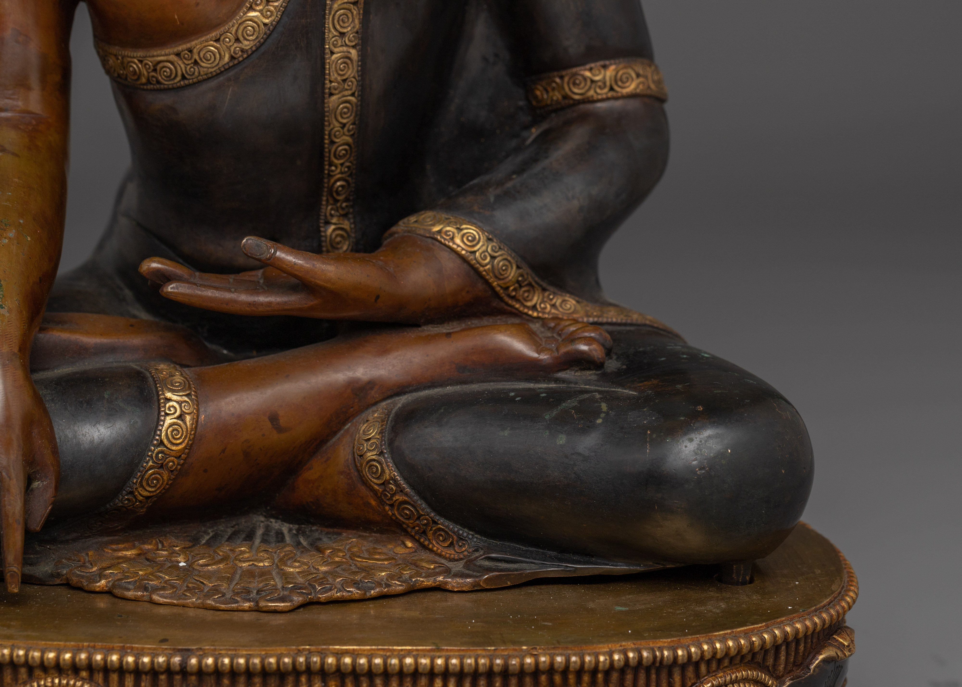 Copper Sculpture Shakyamuni Buddha Statue | Enlightenment Home Art