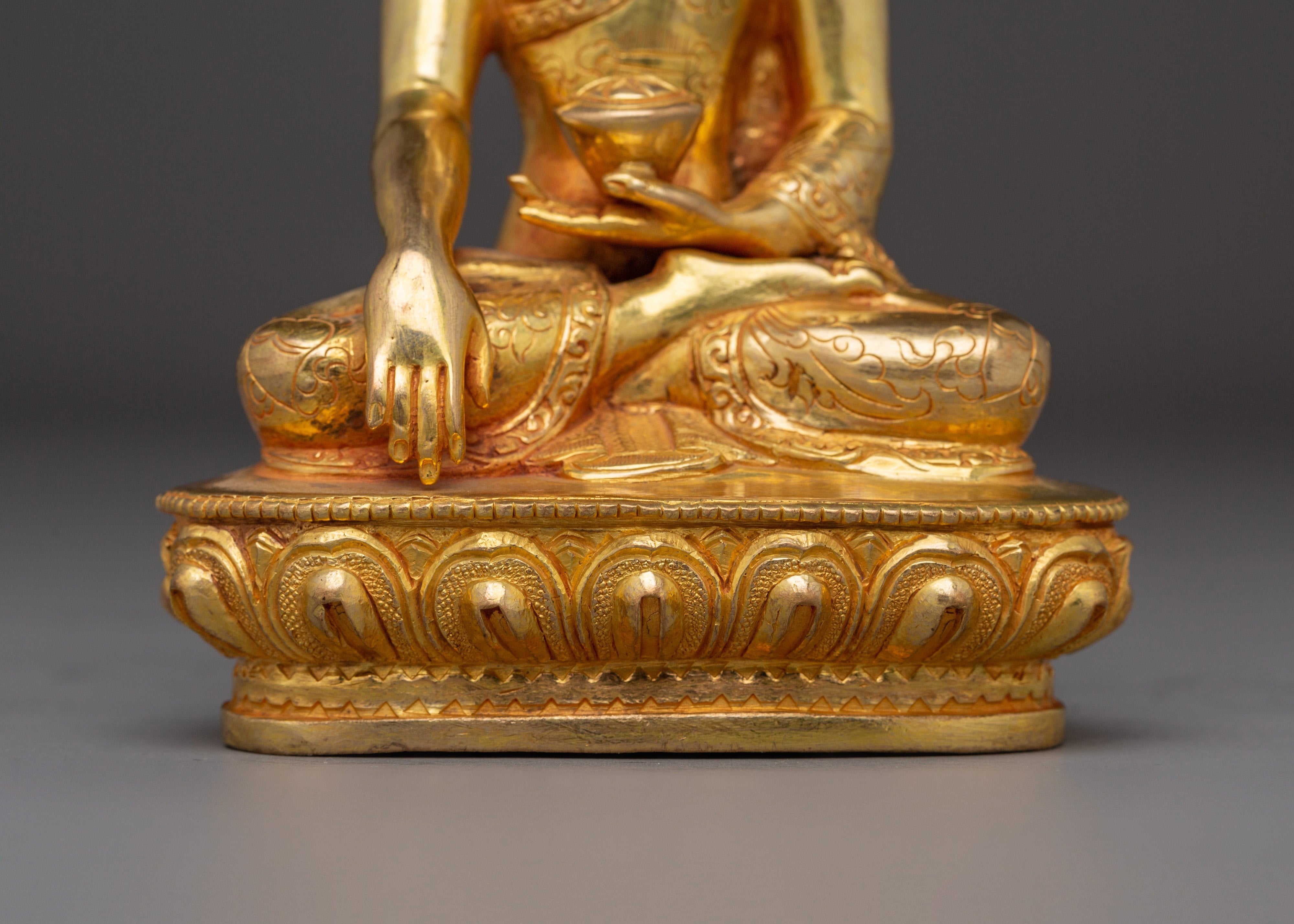 Shakyamuni Buddha Art in Copper | Sacred Buddha Sculpture for Meditation
