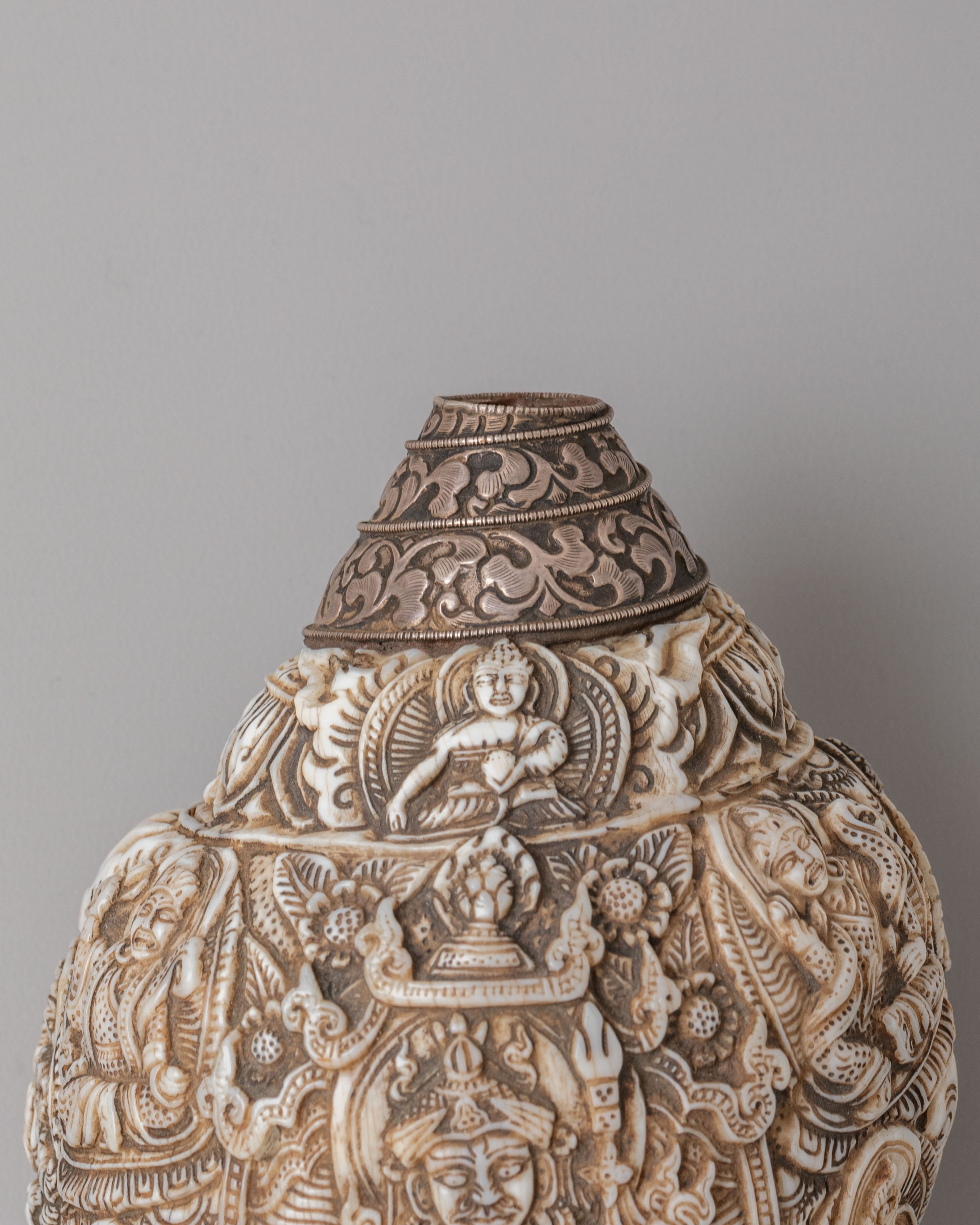 Guru Rinpoche Conch Shell | Tibetan Buddhist Ritual Tool