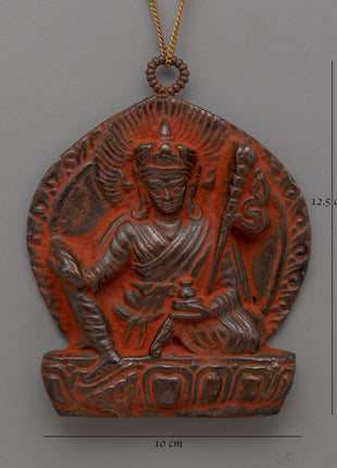 Sacred Buddhist Brass Guru Rinpoche Locket | Ideal for Spiritual Devotion and Mindfulness