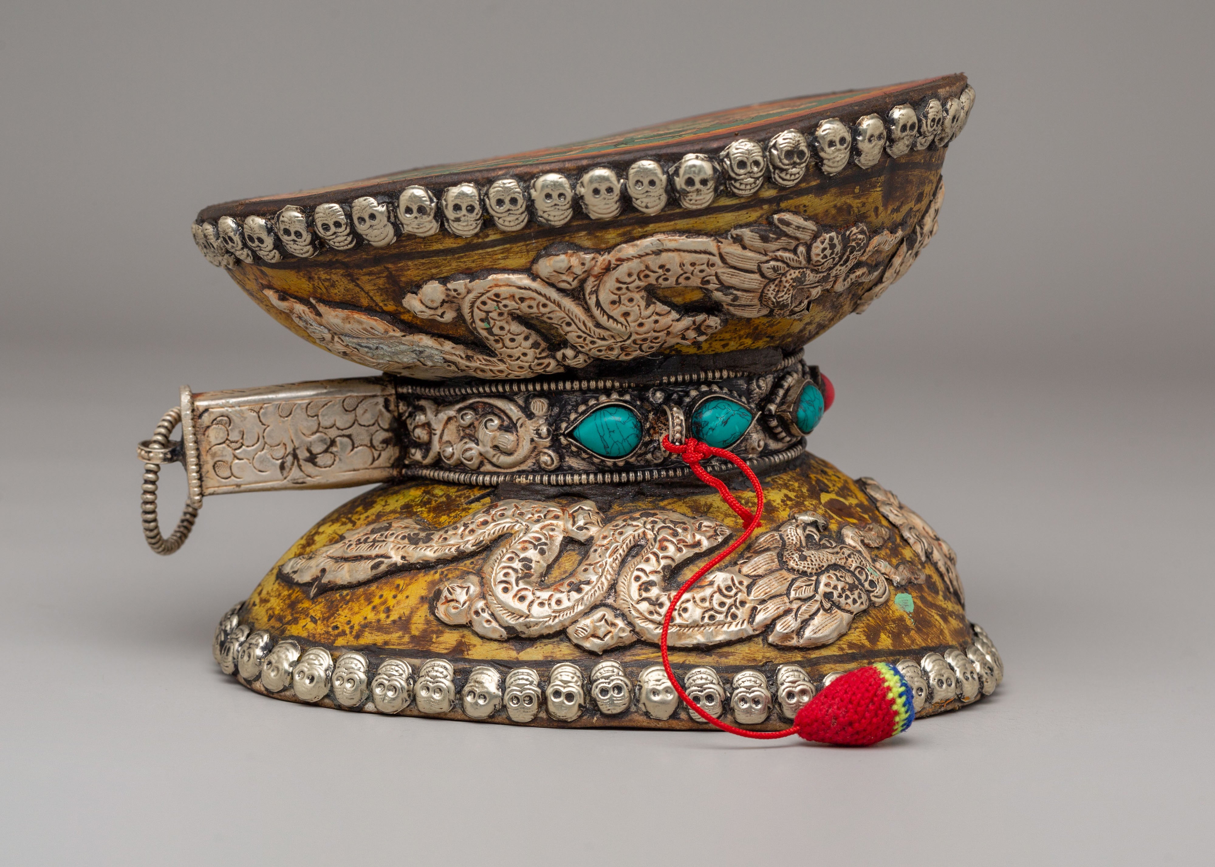 Sacred Ceremonial Damaru | Handcrafted Ritual Drum