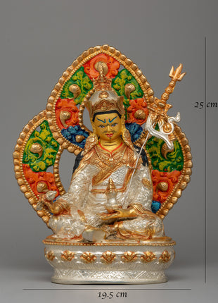 Guru Rinpoche with Sacred Beautiful Halo Statue | Lotus Born Buddhist Master
