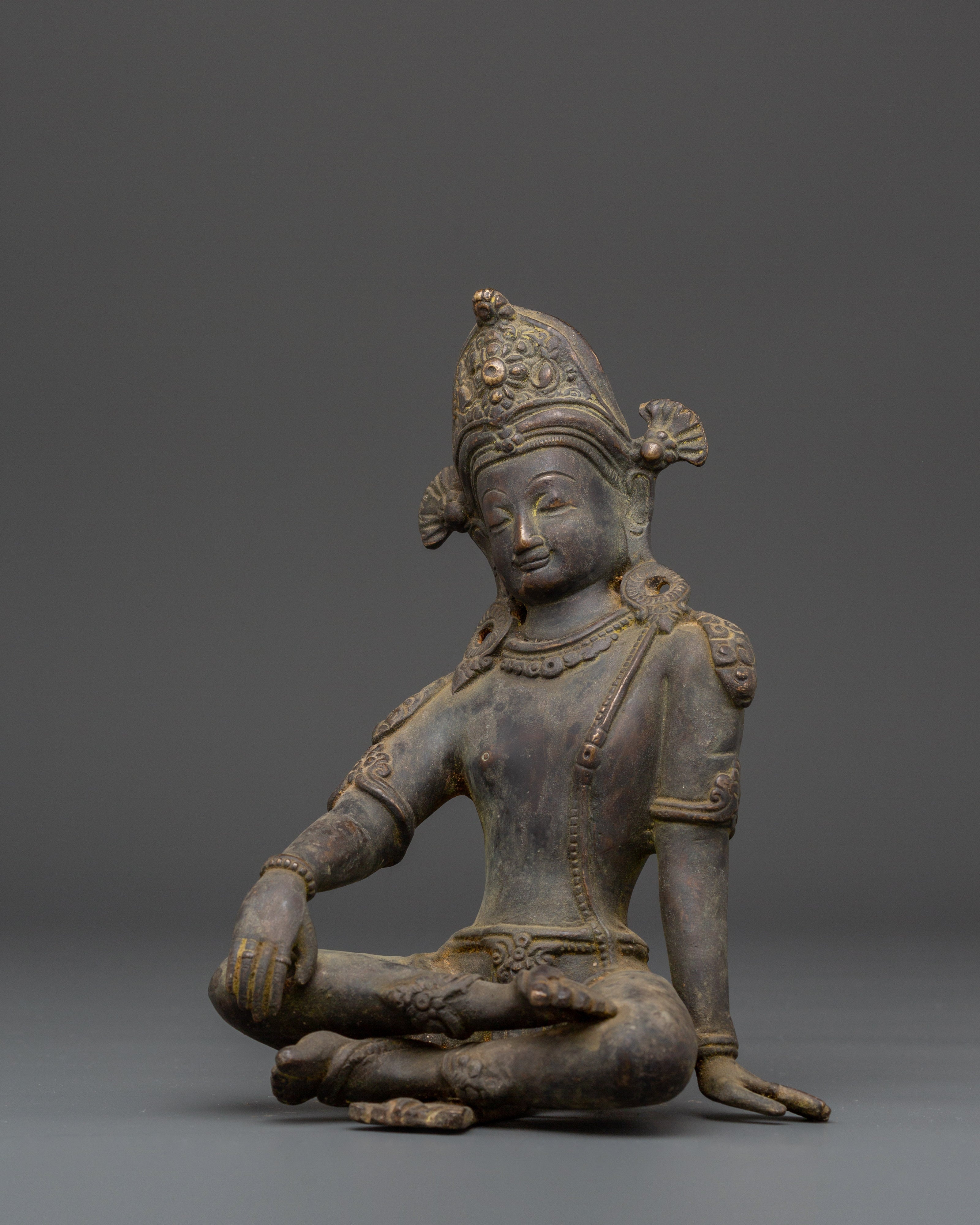 Indra Copper Statue | Antique Finish Statue