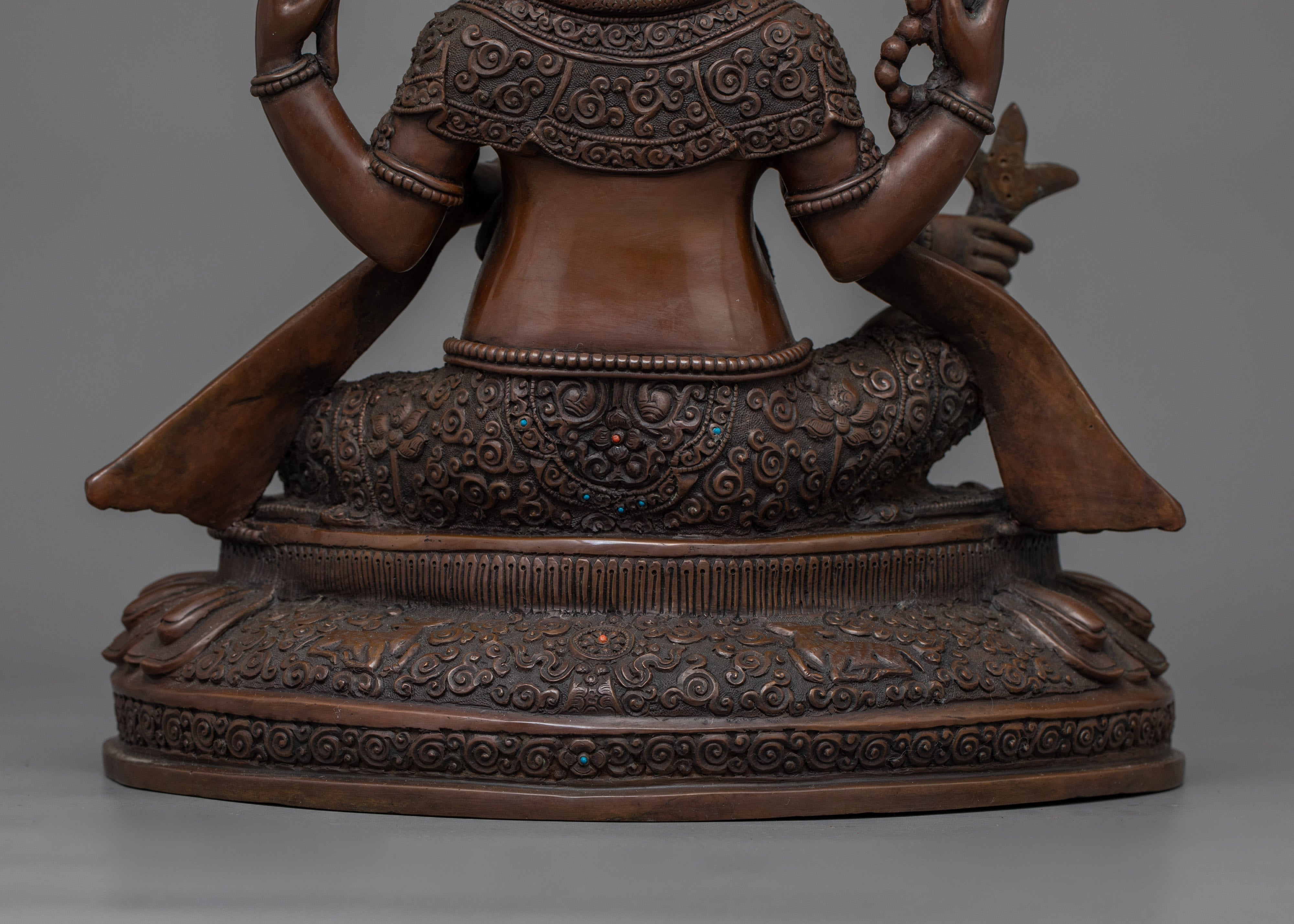 Lord Ganesh Remover of Obstacles Sculpture | Hindu Elephant God for Temple Altar Decor