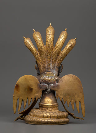 Handcrafted brass Naagkanya statue | Sacred Brass Home Altar Decor