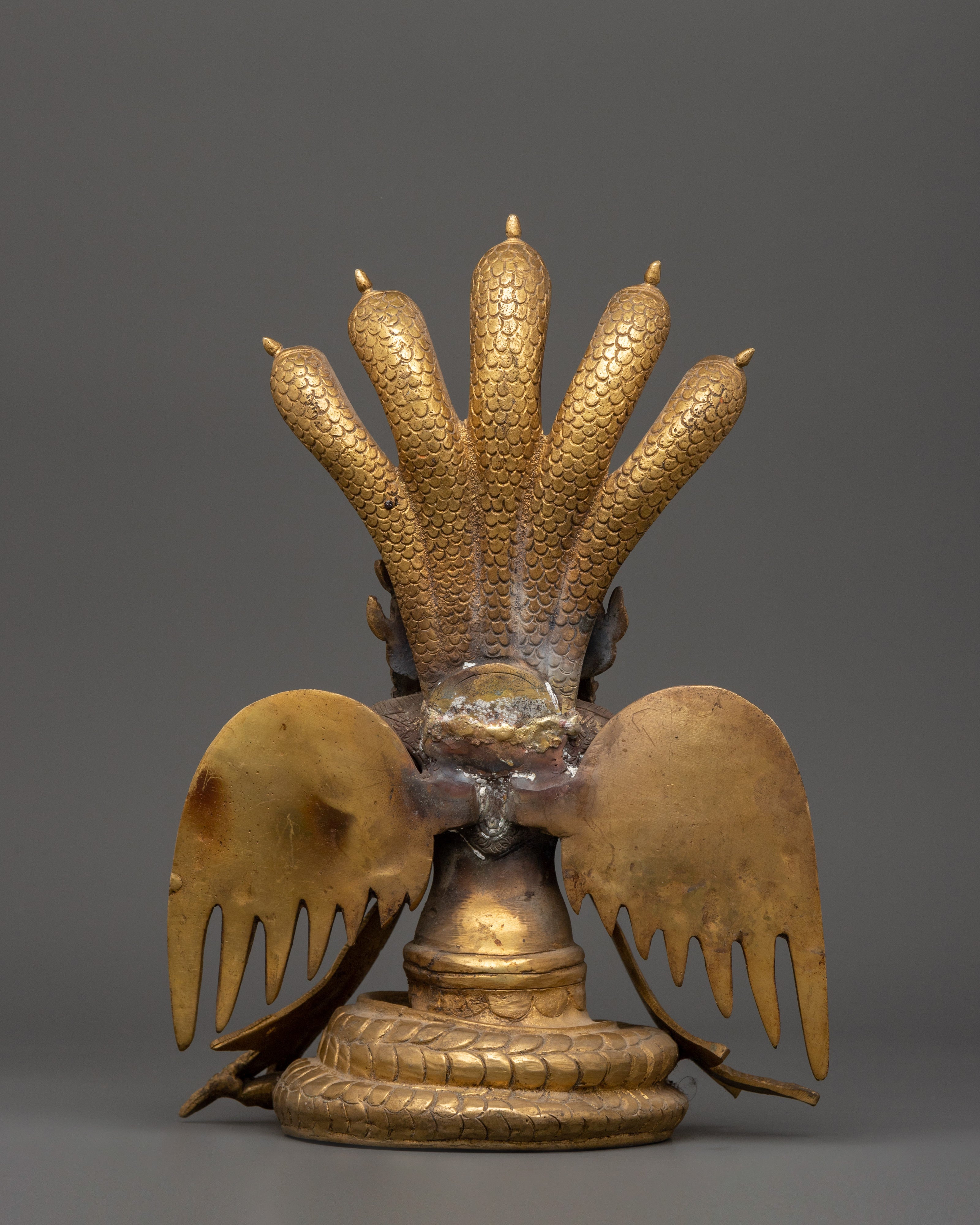 Handcrafted brass Naagkanya statue | Sacred Brass Home Altar Decor
