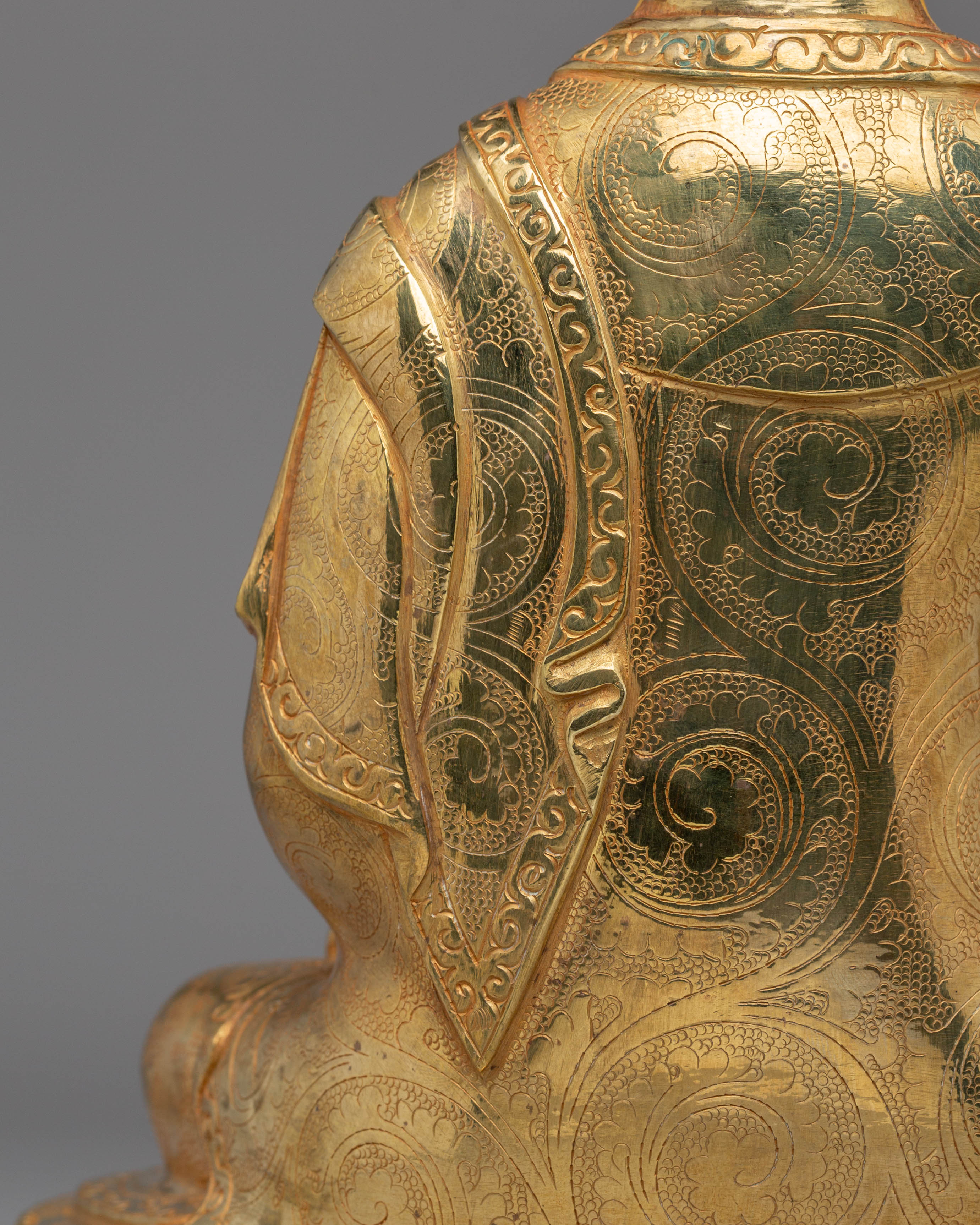 Handmade Golden Statue of Shakyamuni Buddha | Symbol of Wisdom & Enlightenment