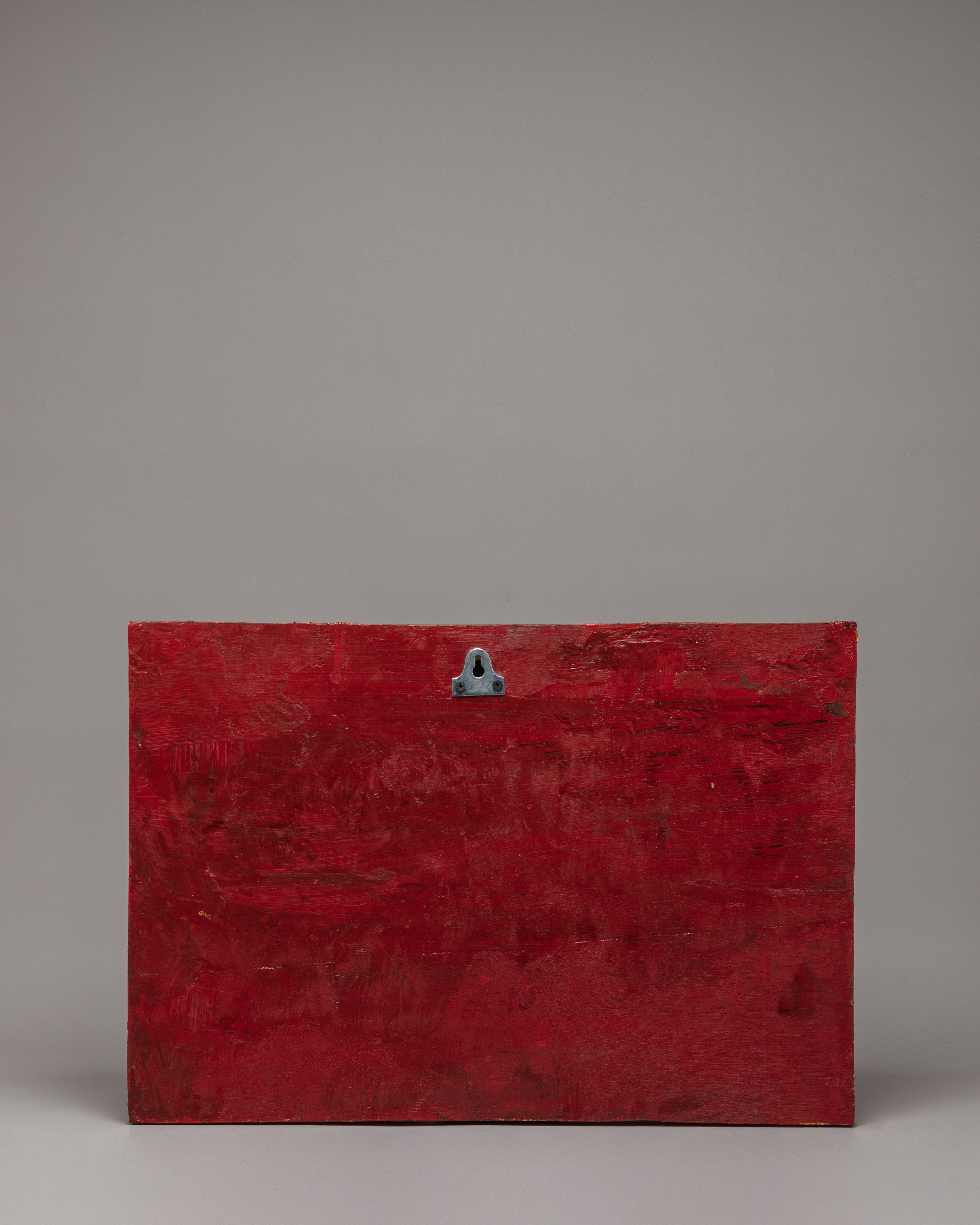 Traditional Golden Stupa Wall Hanging | Sacred Tibetan Art