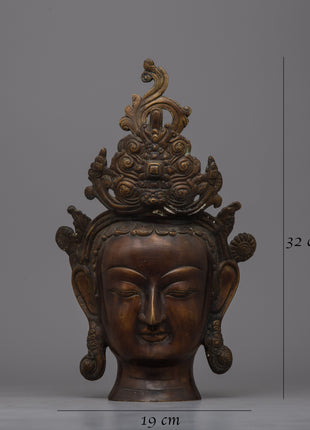 Large Buddha Head Statue | Timeless Charm and Artisan Craftsmanship in a Sacred Sculpture