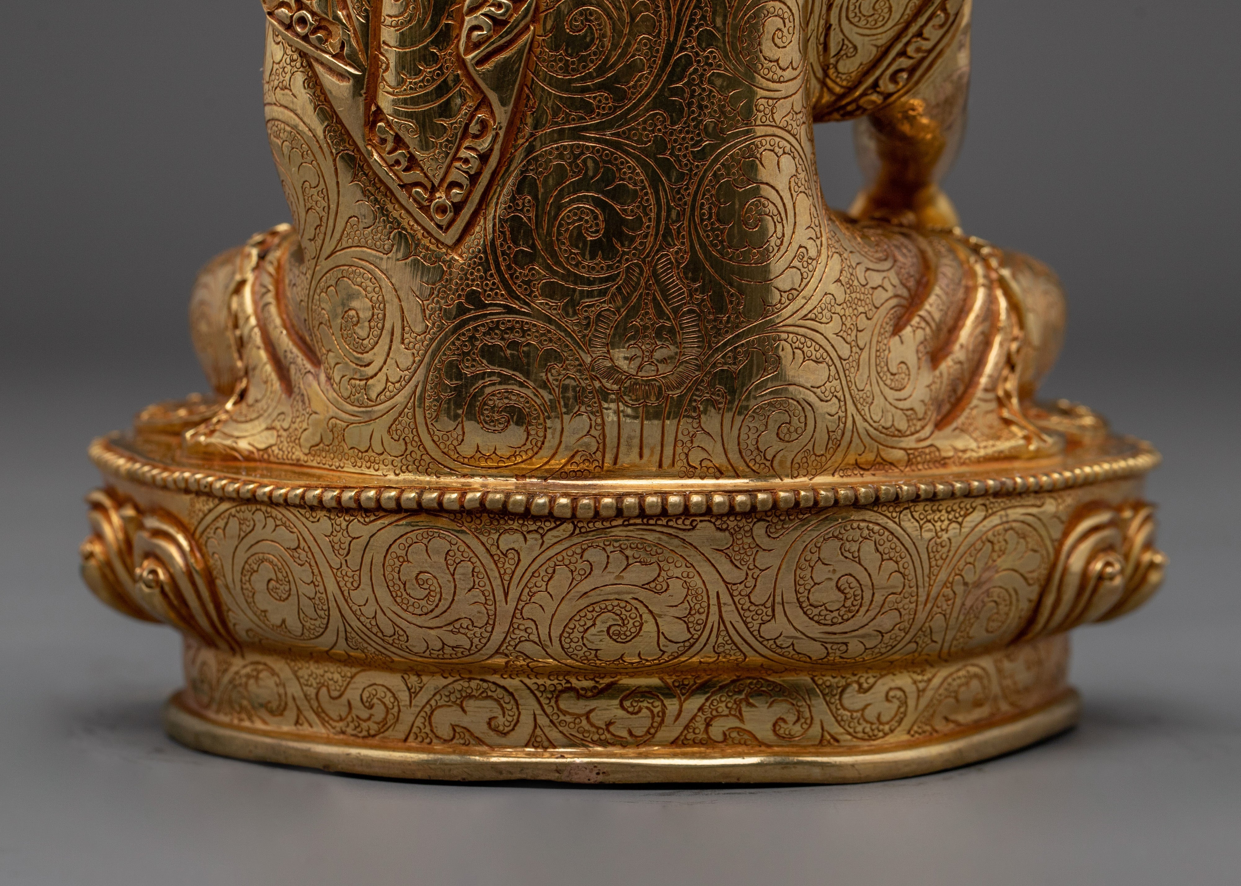 Handmade Gautama Buddha Art - Dharma Teacher | Copper Body 8.3" Sculpture