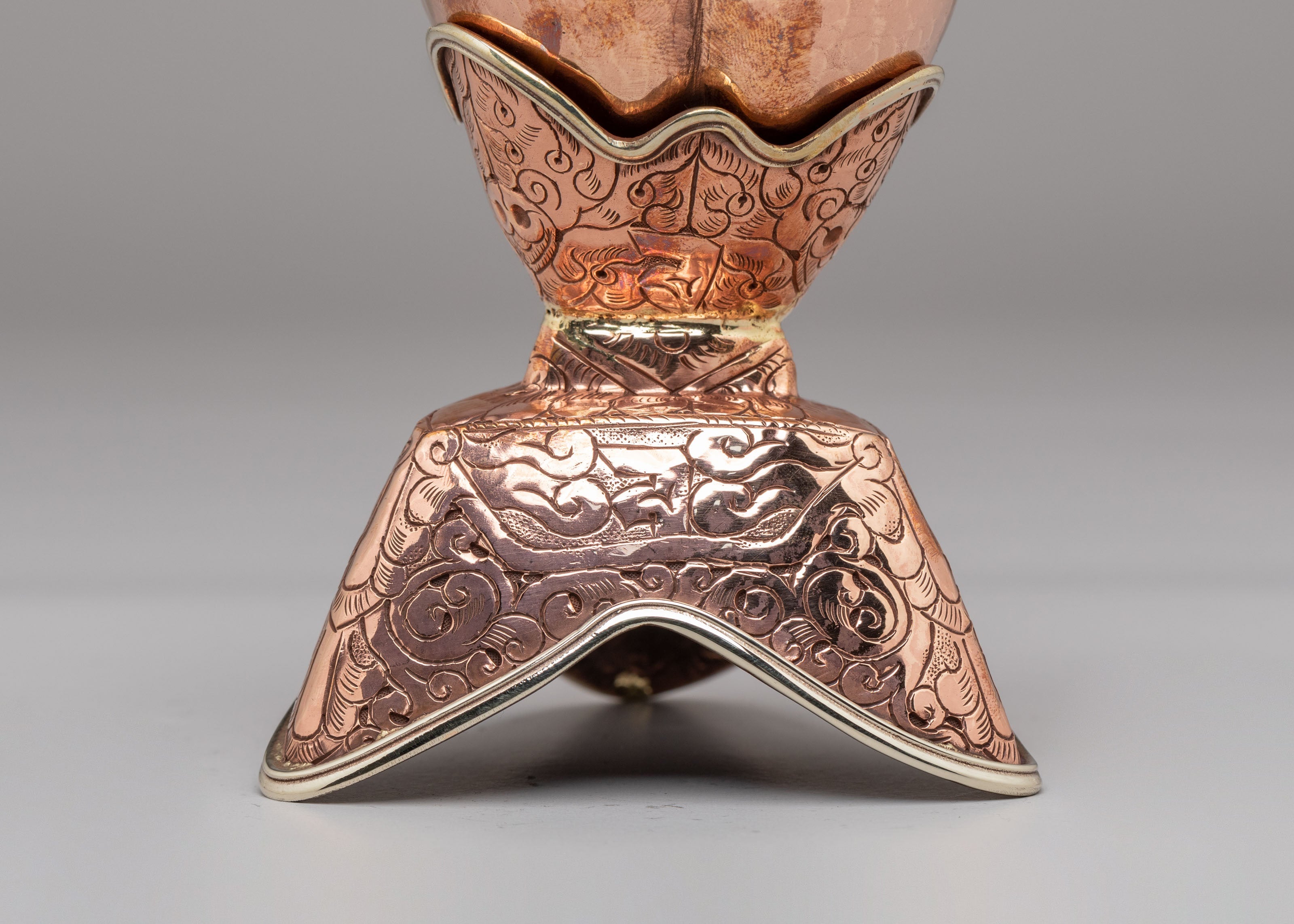 Tibetan Ceremonial Kapala | Buddhist Skull Cup for Rituals