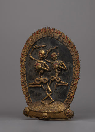Dharmapala Citipati Wall Hanging | Mahakala Citipati Guardians for Spiritual Devotion & Protection